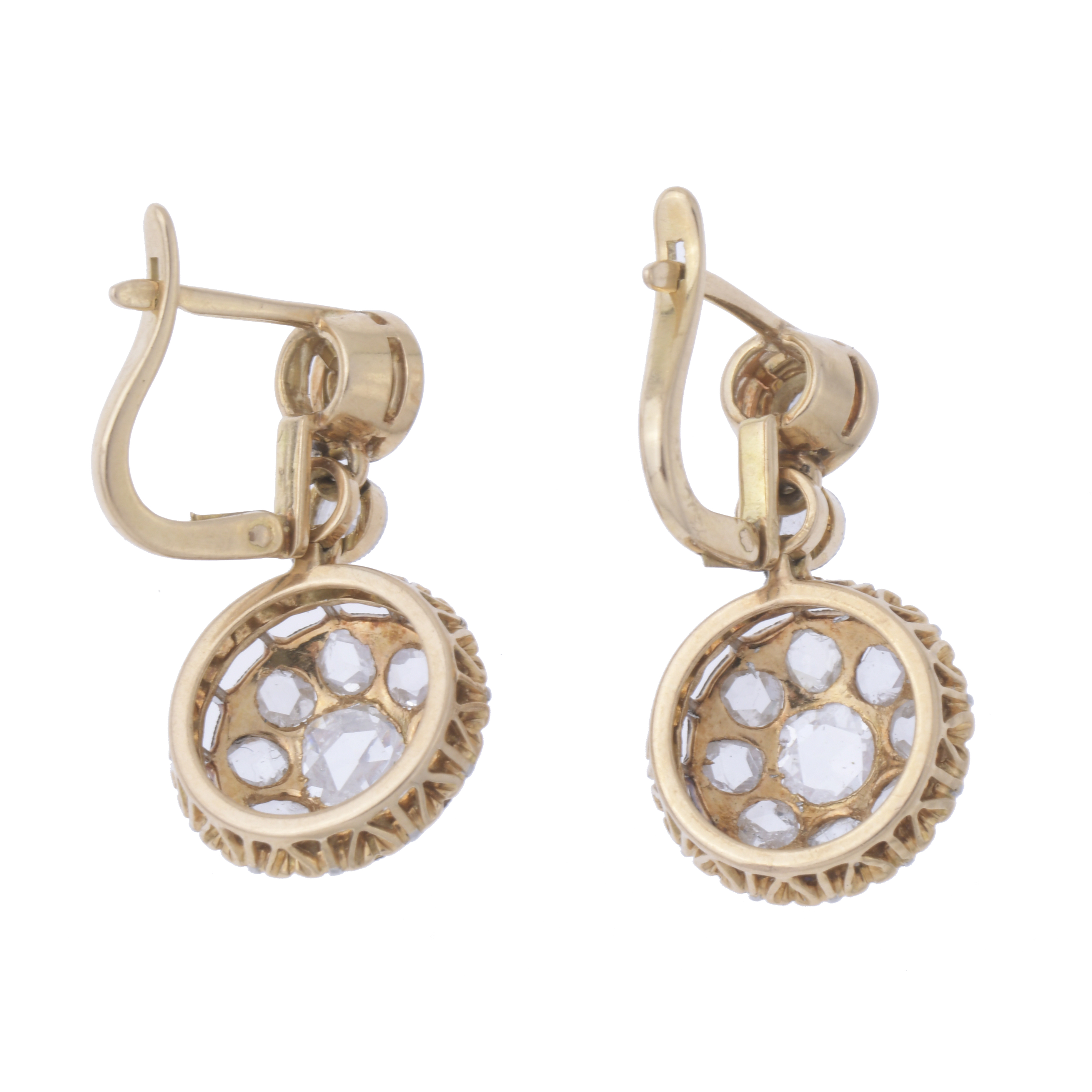 PENDIENTES PRINCIPIO S.XX CON DIAMANTES