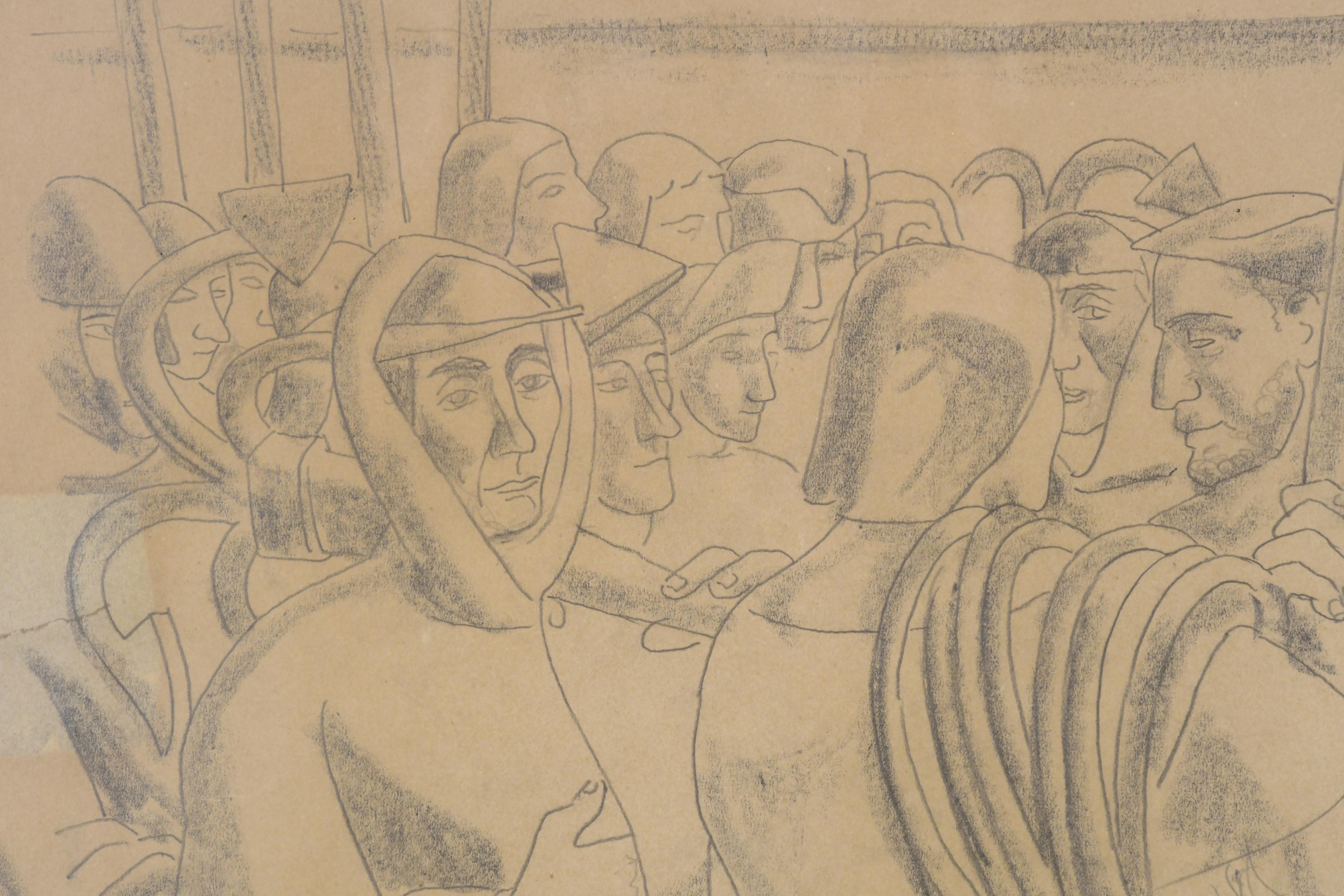 DANIEL VÁZQUEZ DÍAZ (1882-1969).  "MARINEROS", 1929.