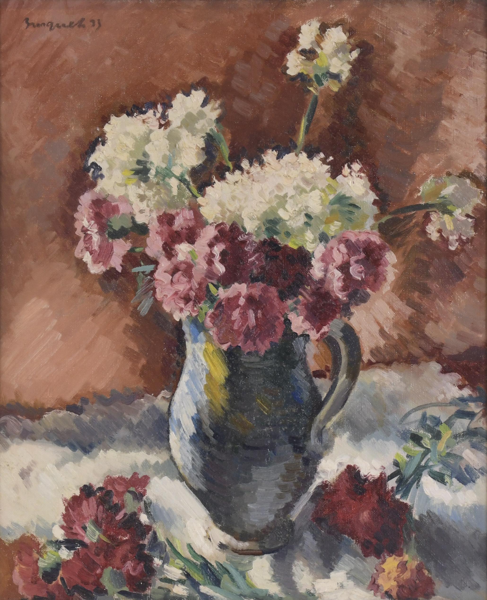 ESCUELA ESPAÑOLA, SIGLO XX. "JARRÓN CON FLORES", 1933.