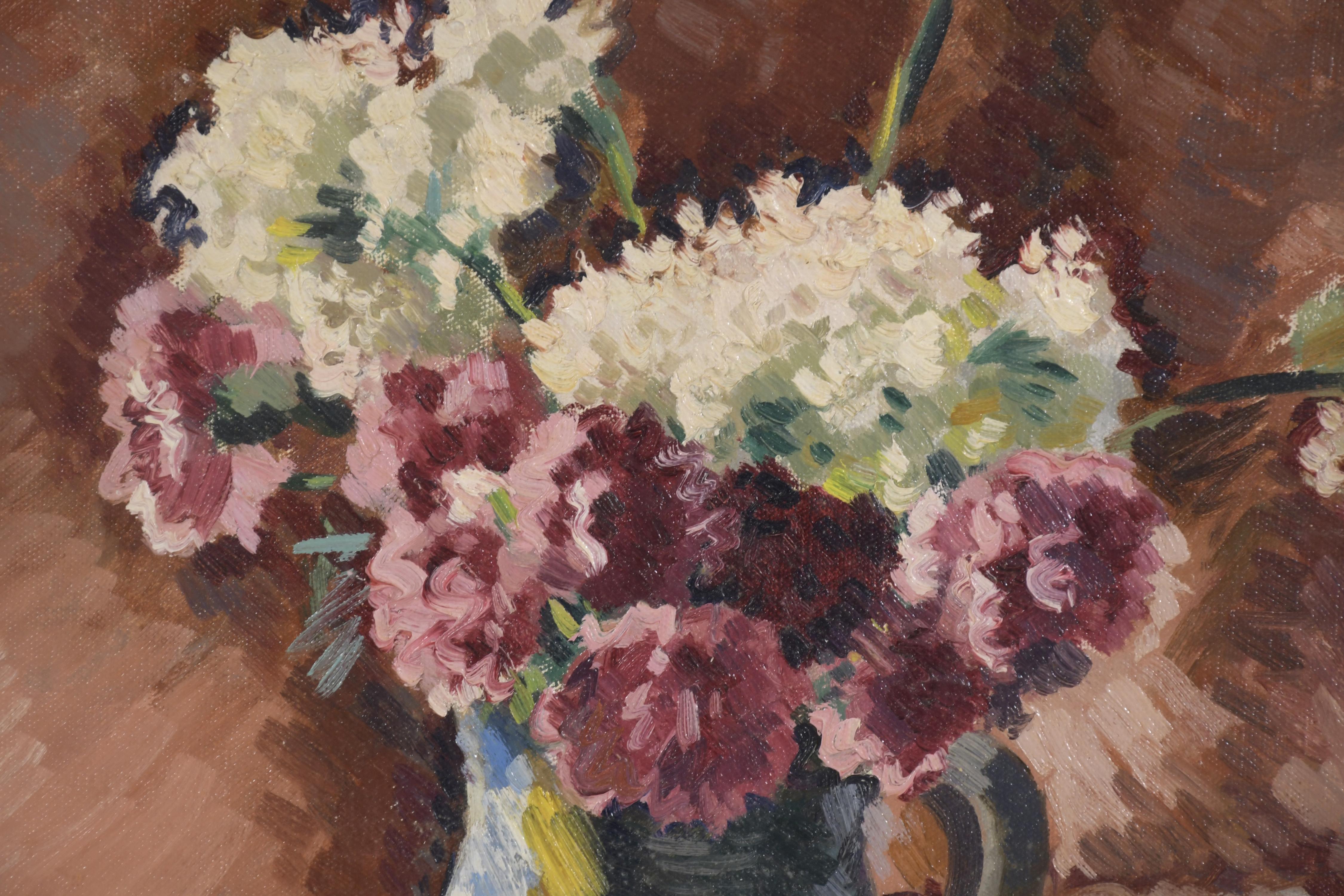 ESCUELA ESPAÑOLA, SIGLO XX. "JARRÓN CON FLORES", 1933.