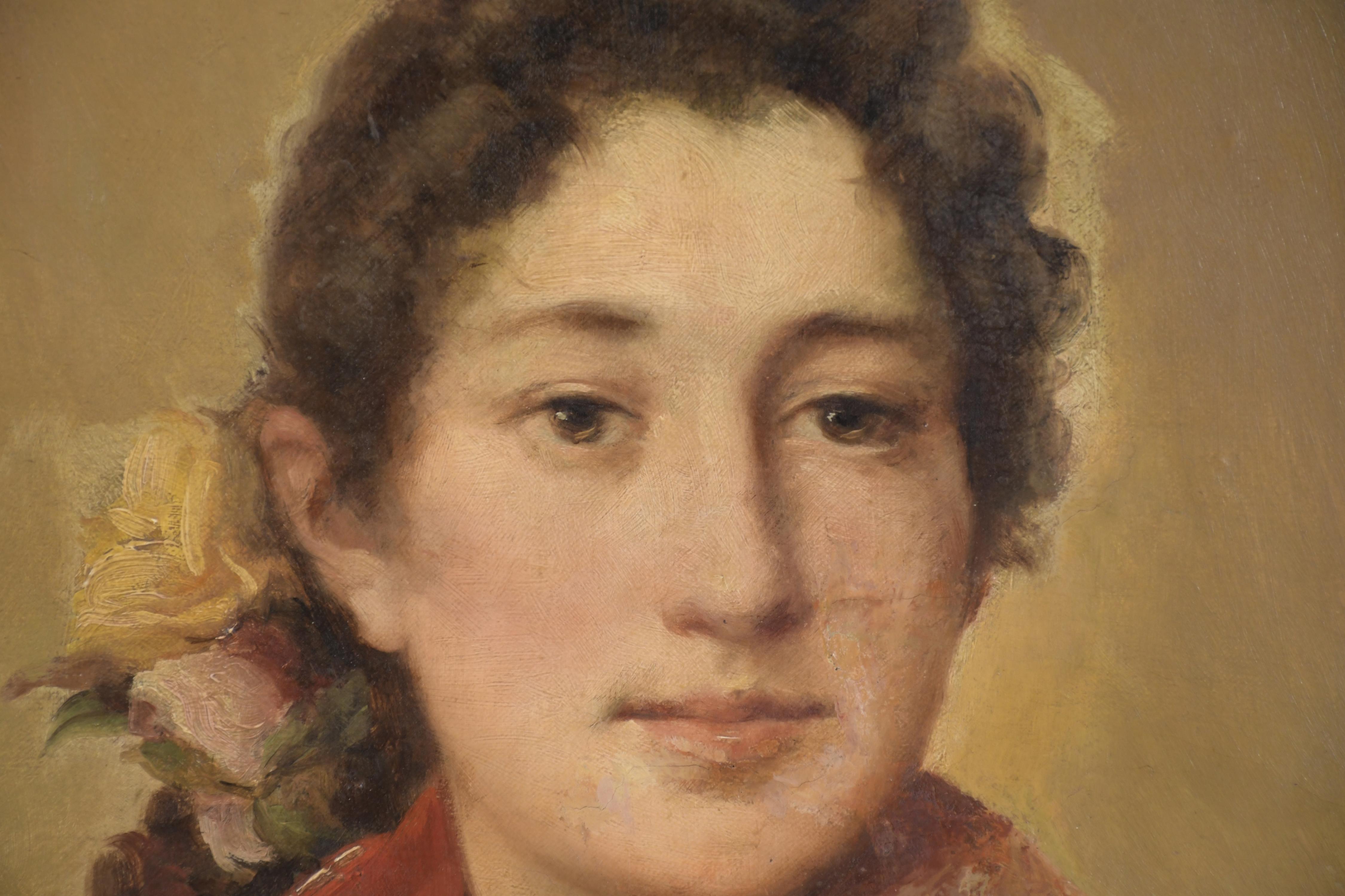 JOSE MARIA ALARCÓN Y CÁCERES (1848-1904).  "RETRATO JOVEN C