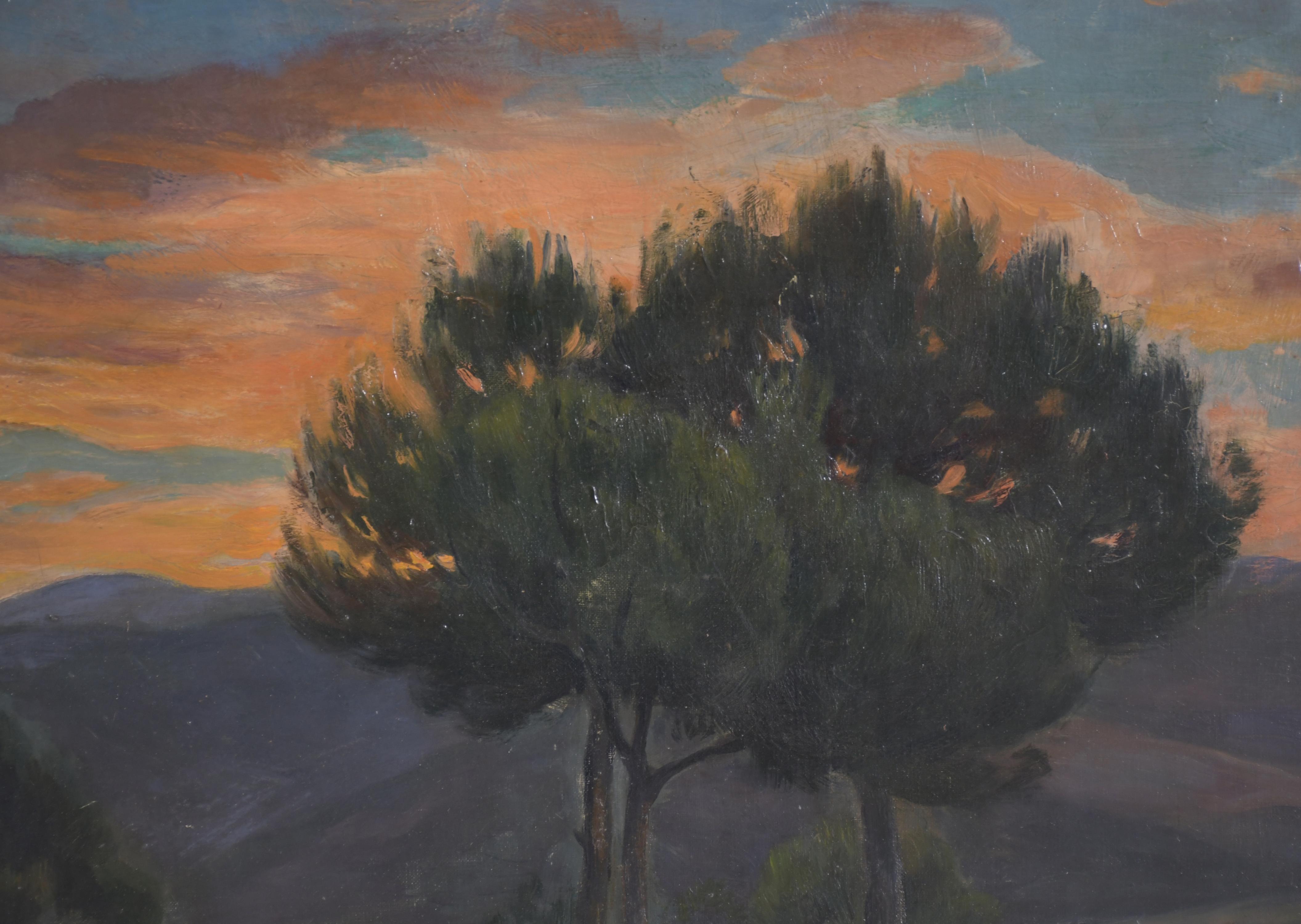 ENRIC GALWEY (1864-1931). "ATARDECER".