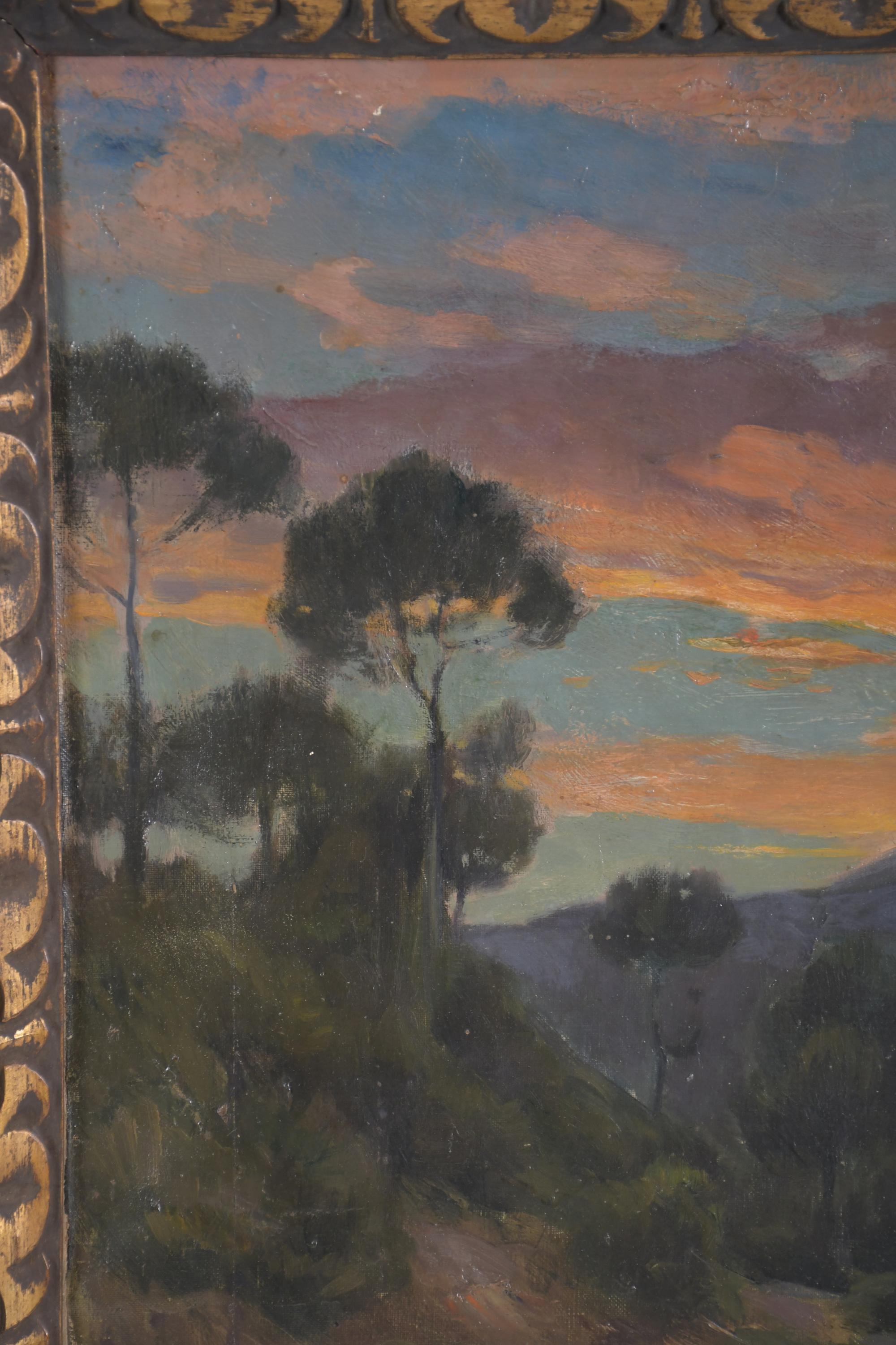 ENRIC GALWEY (1864-1931). "ATARDECER".