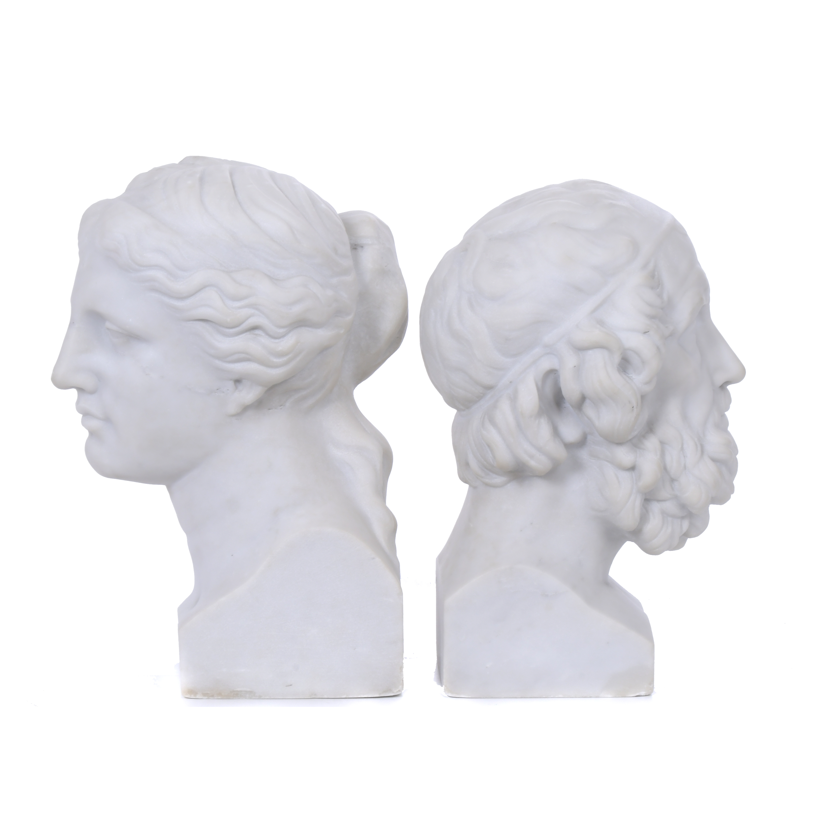 Pareja de "Venus" y "Homero", siglo XIX. 
