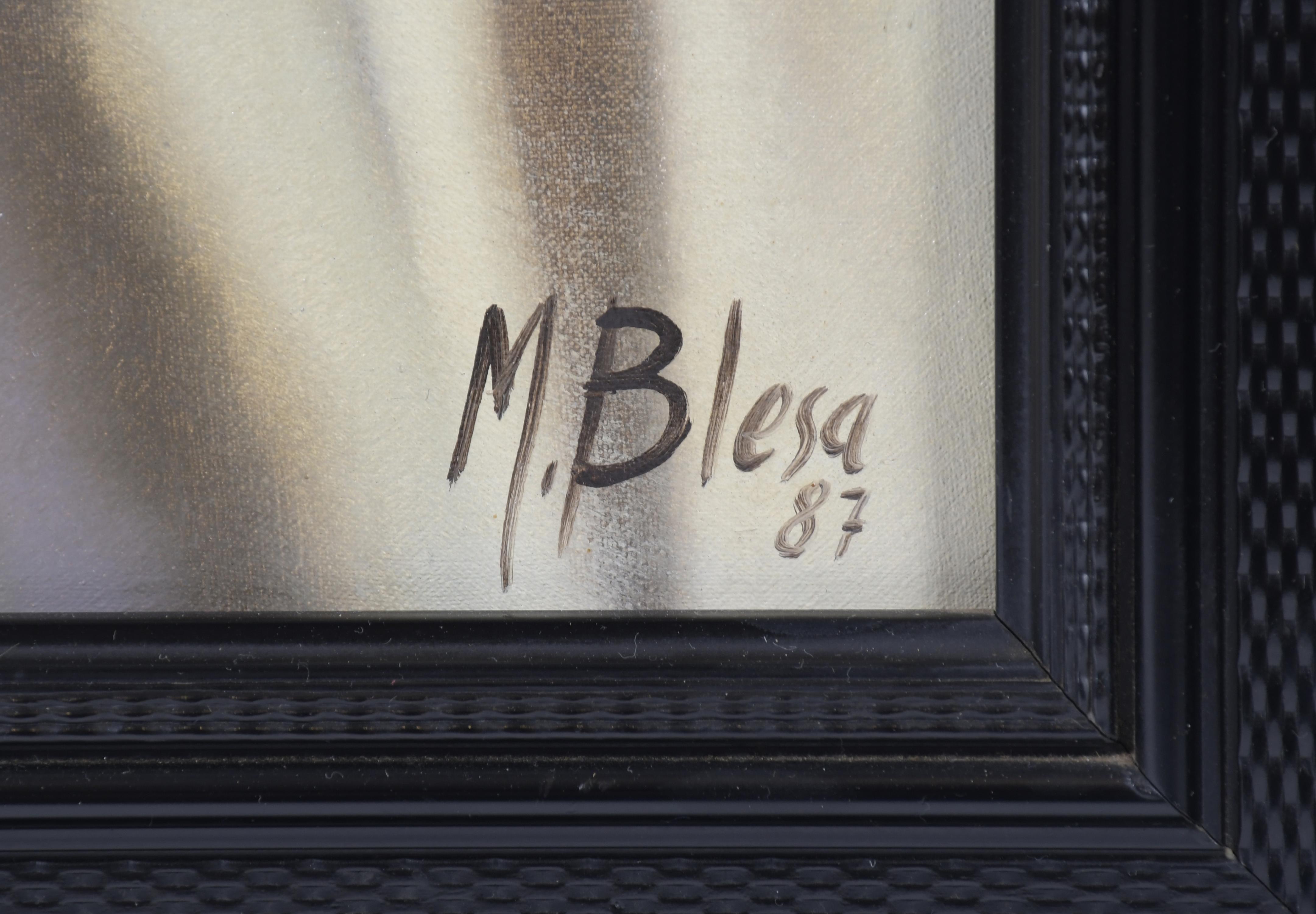 MANUEL BLESA (1945). "Bodegón cerámica", 1987.