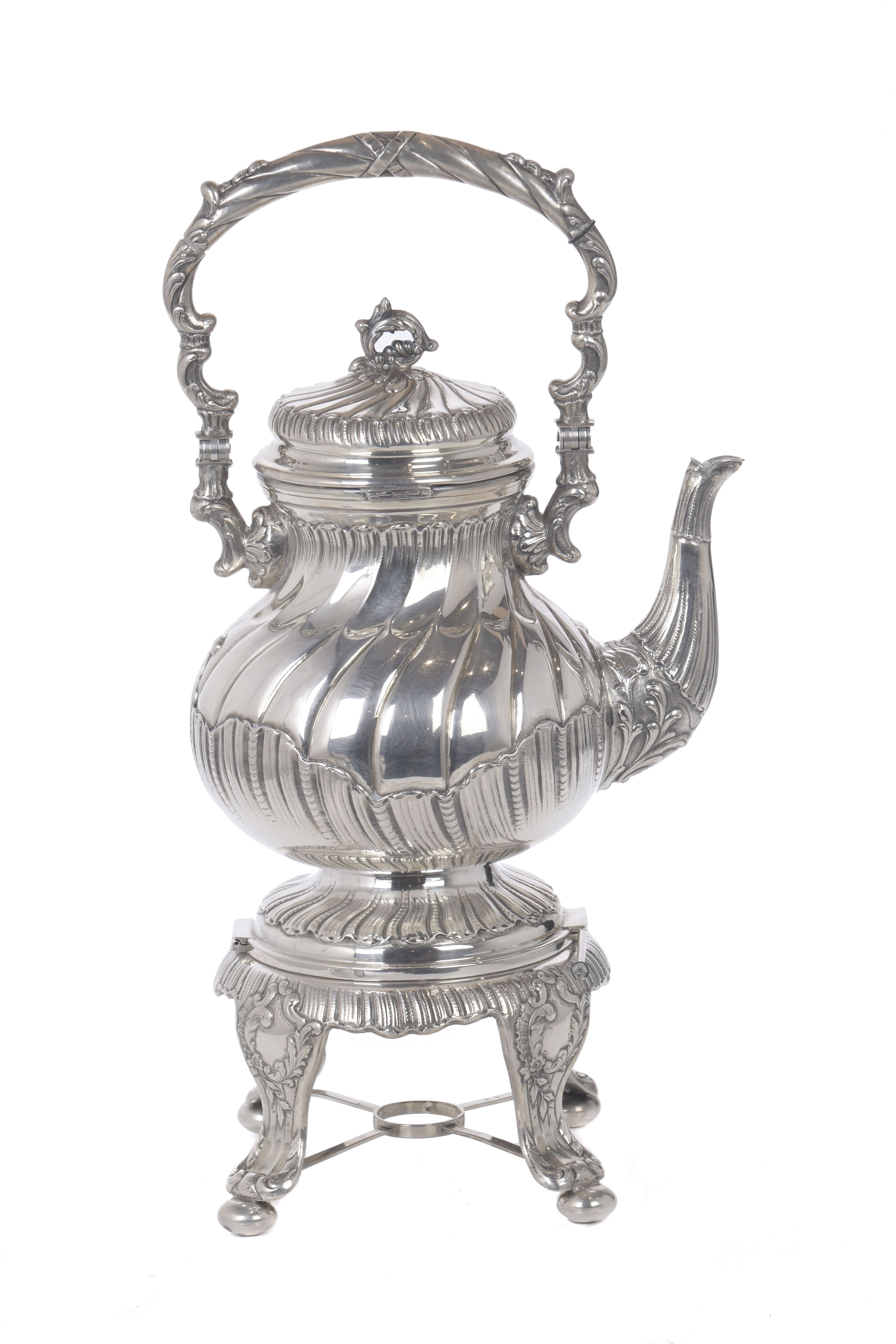 SAMOVAR CON CALENTADOR ESTILO ISABELINO, SEGUNDA MITAD SIGL