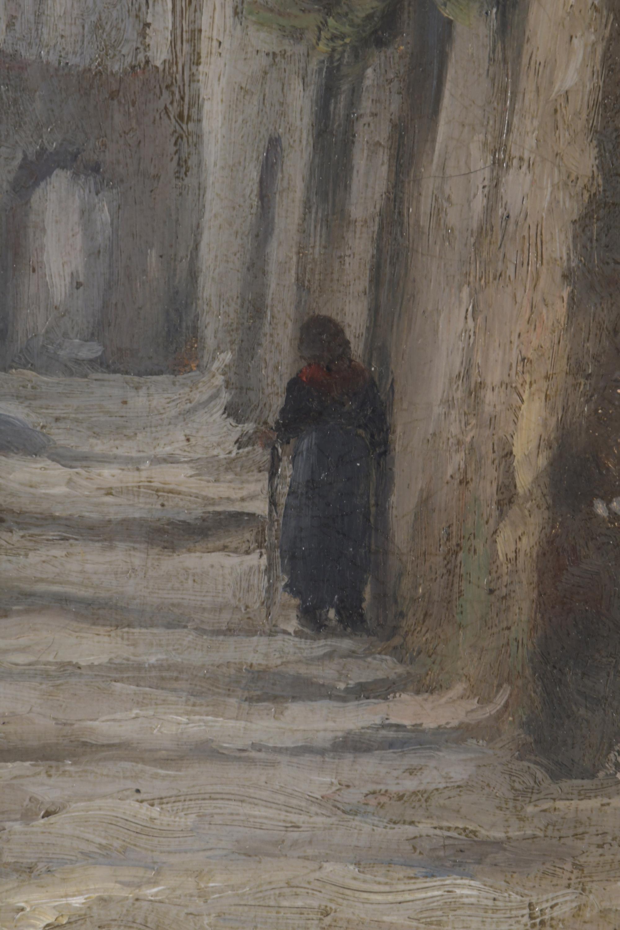 MODEST URGELL I INGLADA (1839-1919). "CALLE CON FIGURA".