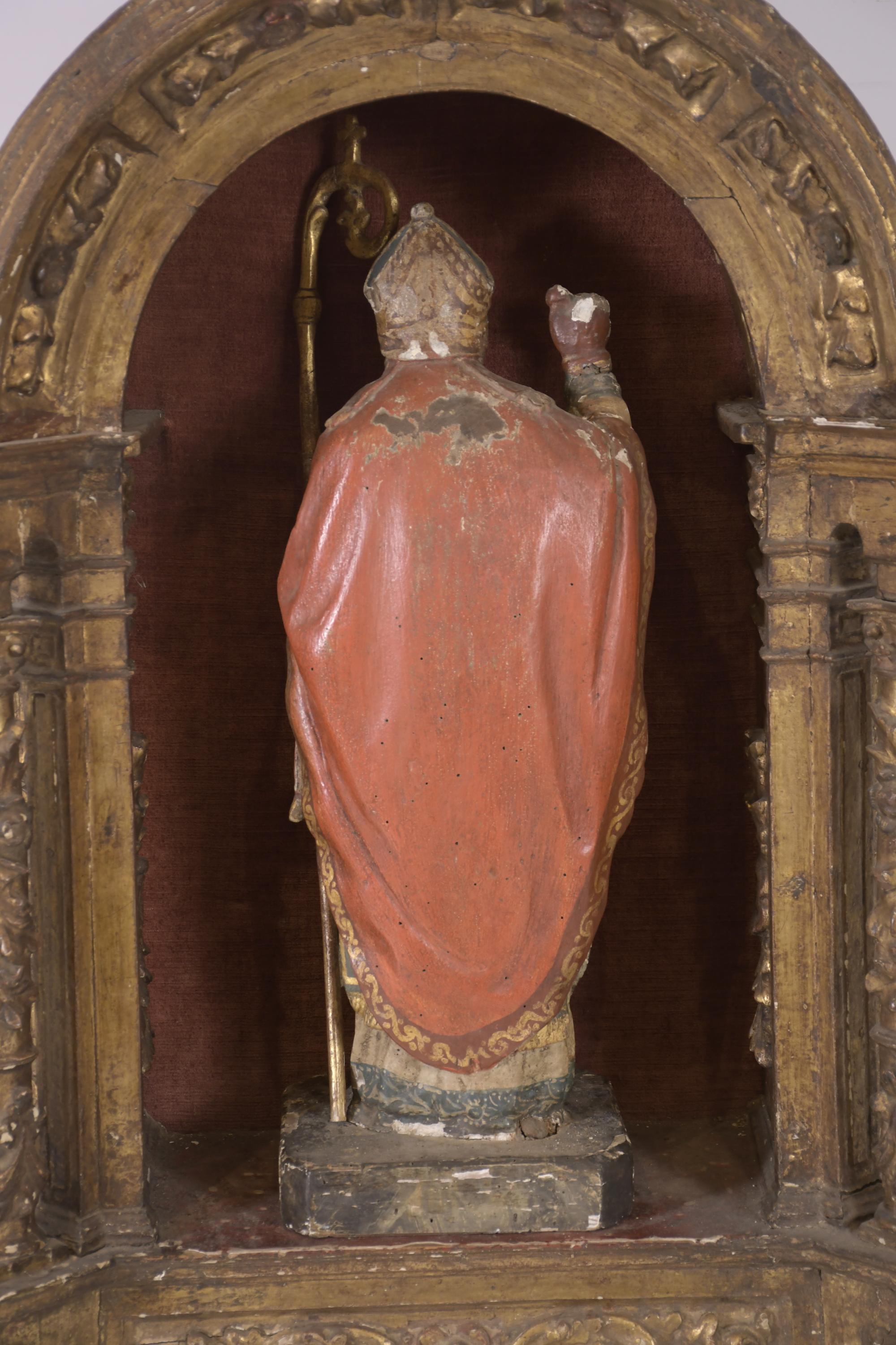 ESCUELA ESPAÑOLA, SIGLO XVIII.  "San Nicolás" con hornacina