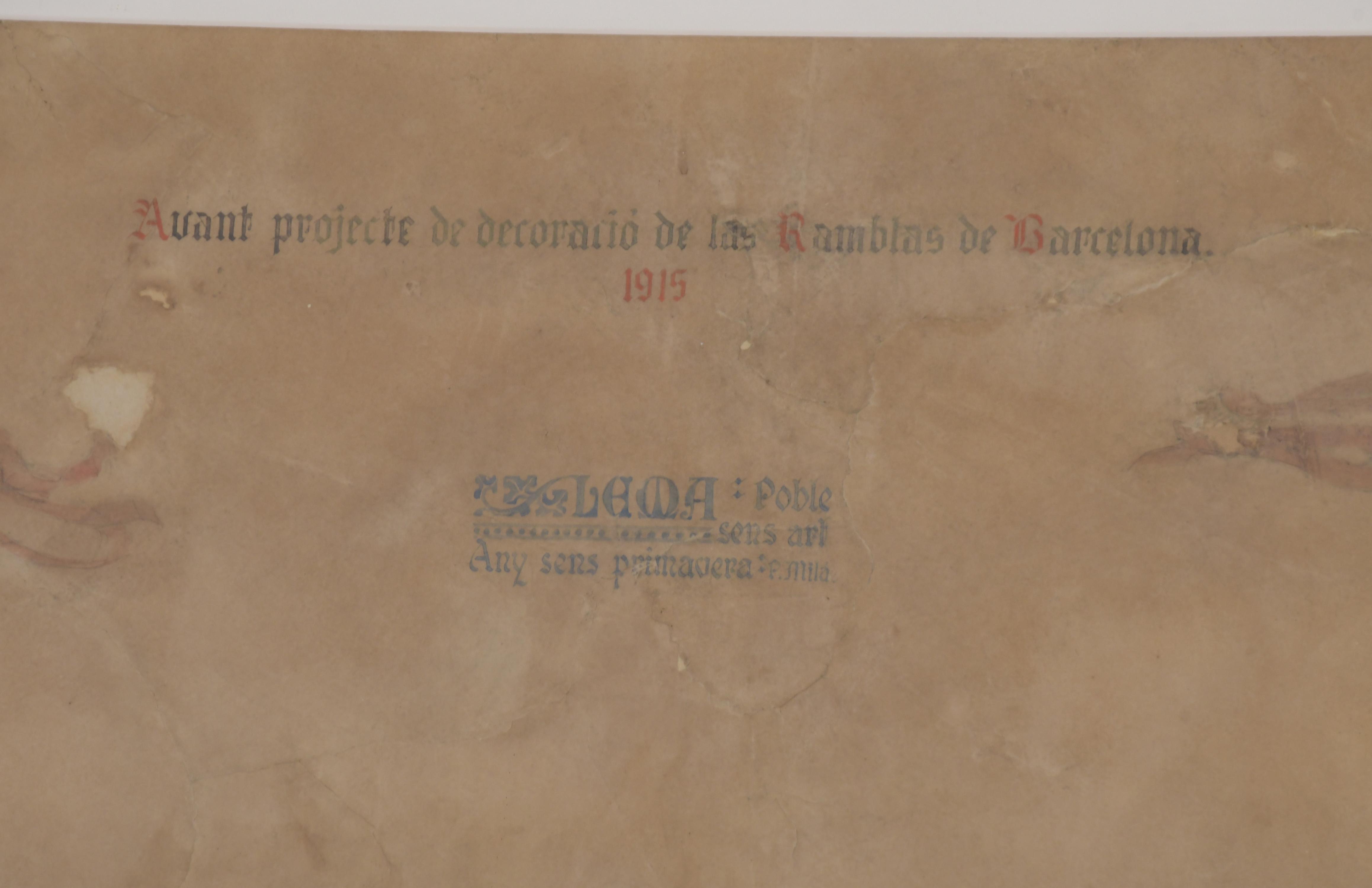 ENRIC MONSERDÀ I VIDAL (1850-1926).  "Avant projecte de dec