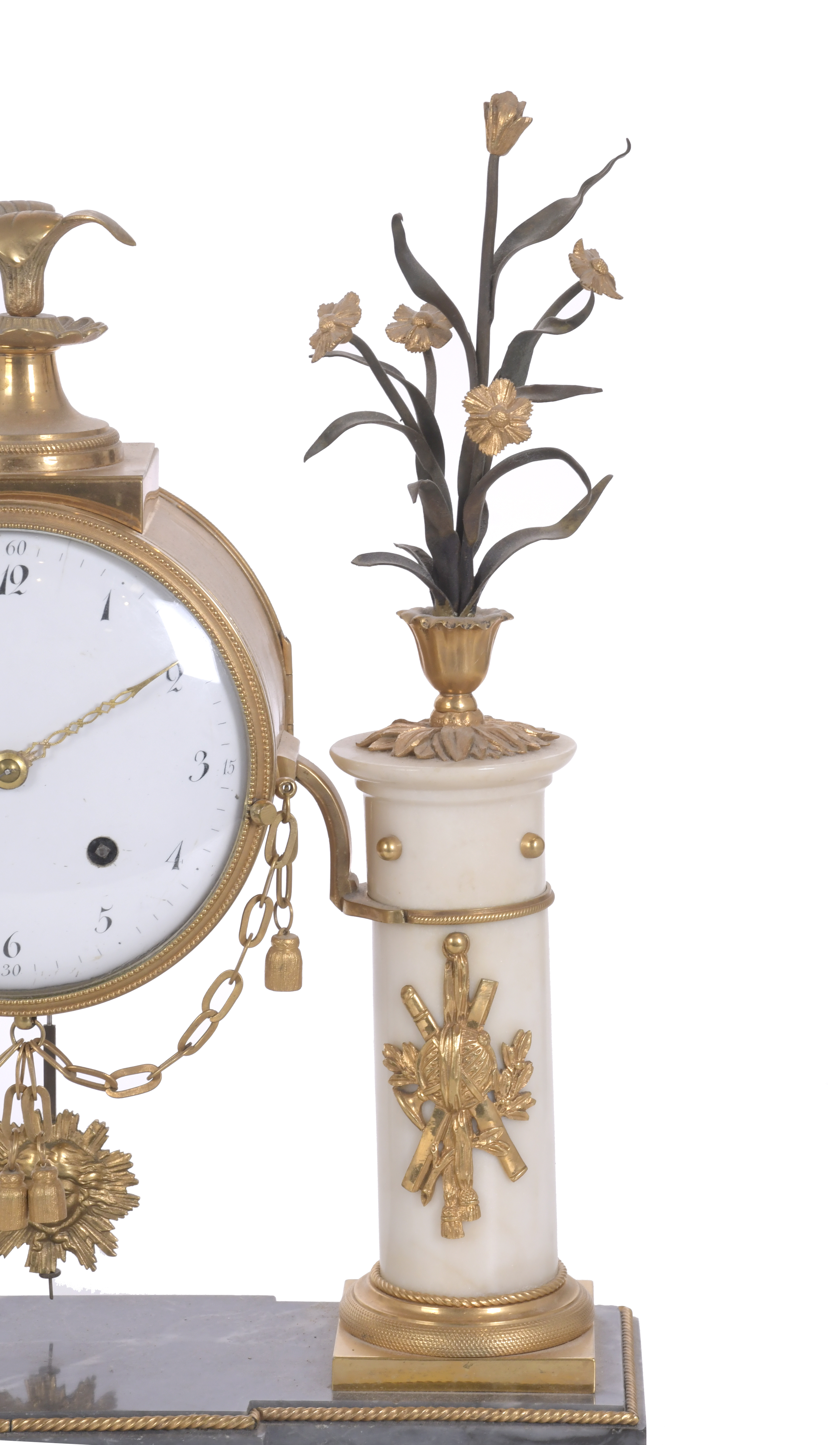 Reloj de sobremesa en pórtico Luis XVI, circa 1770 - 1780.