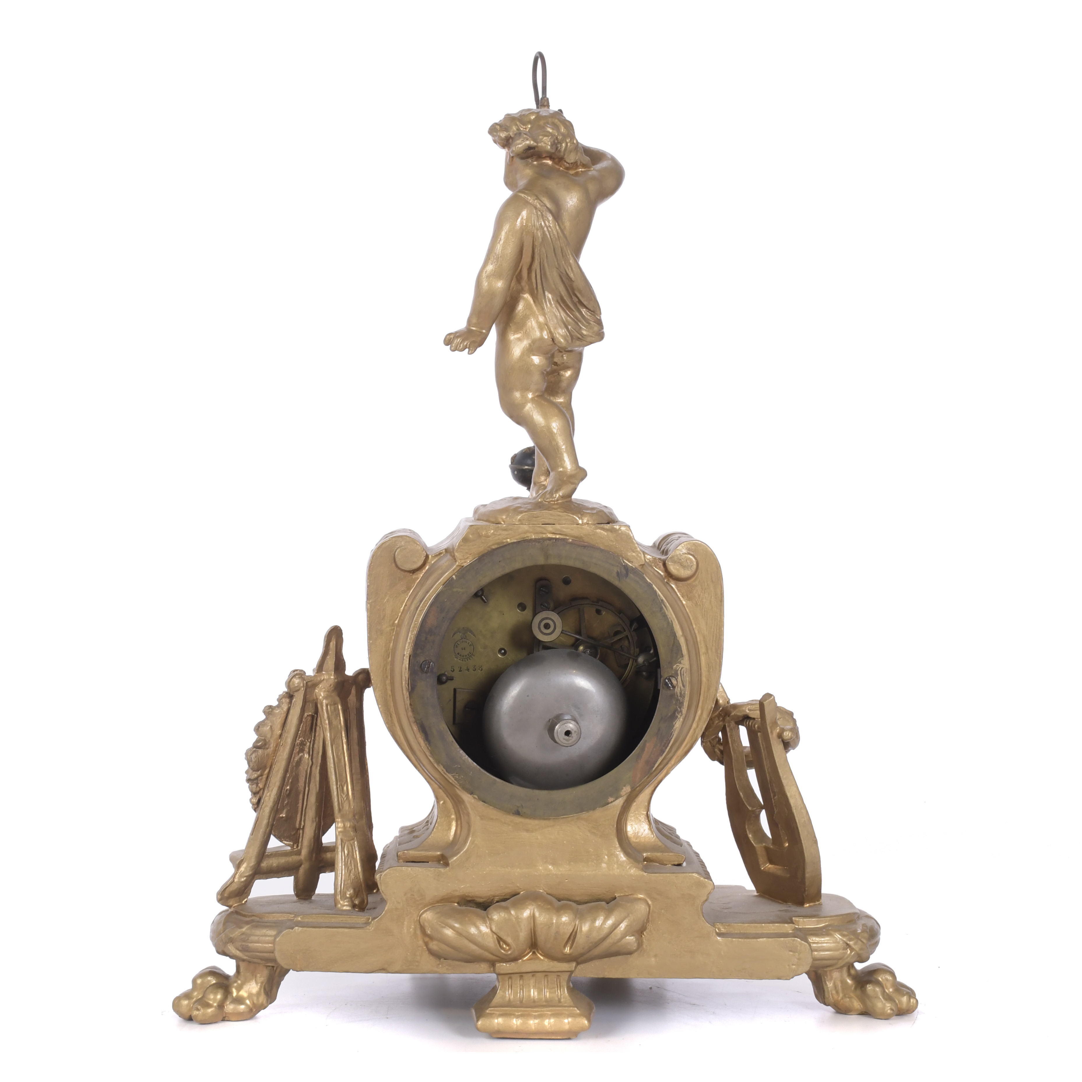 RELOJ DE SOBREMESA LOUIS PHILIPPE CON ALEGORÍA A LAS ARTES,