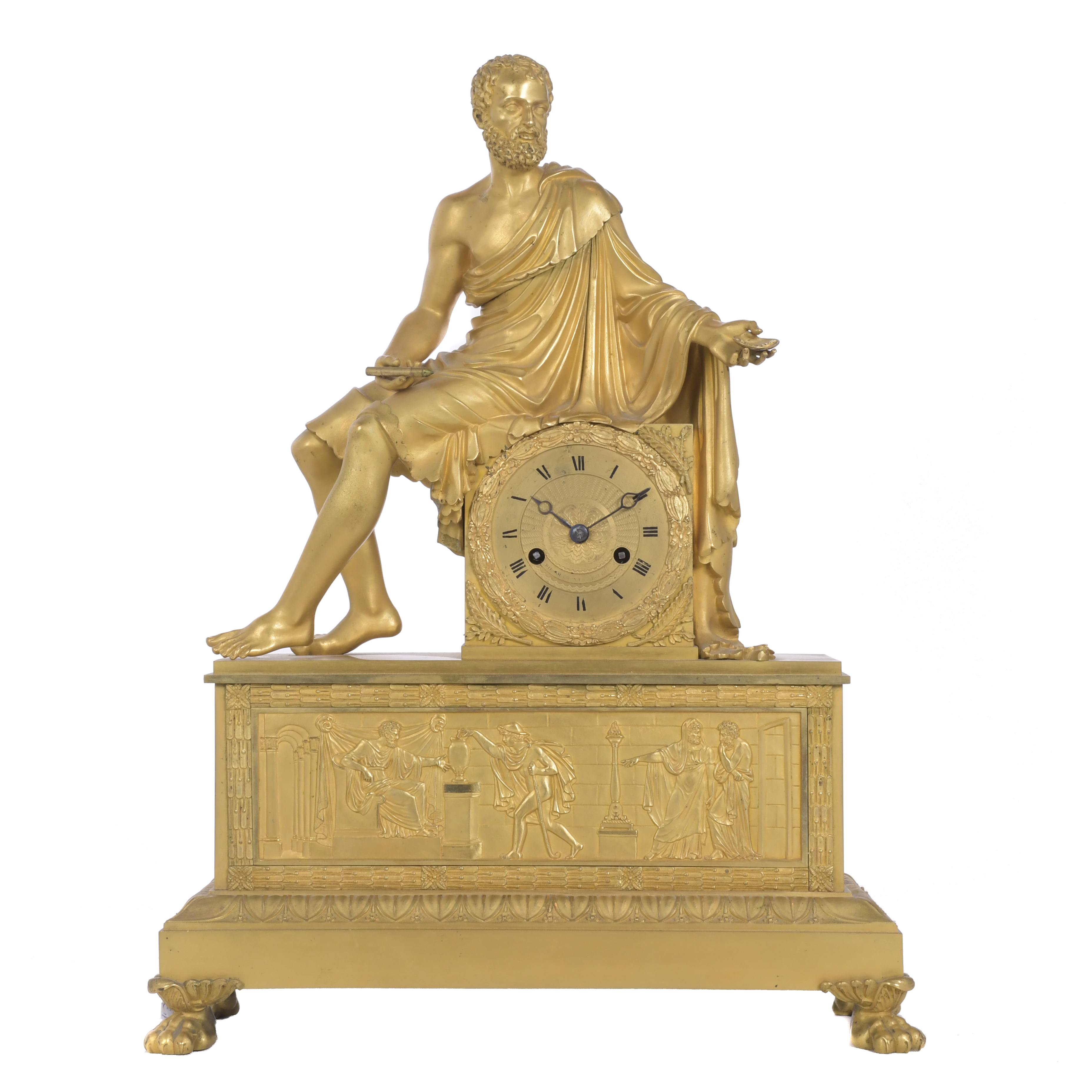 ROBERT ROBIN (1742 - 1799). Reloj de sobremesa Imperio con 