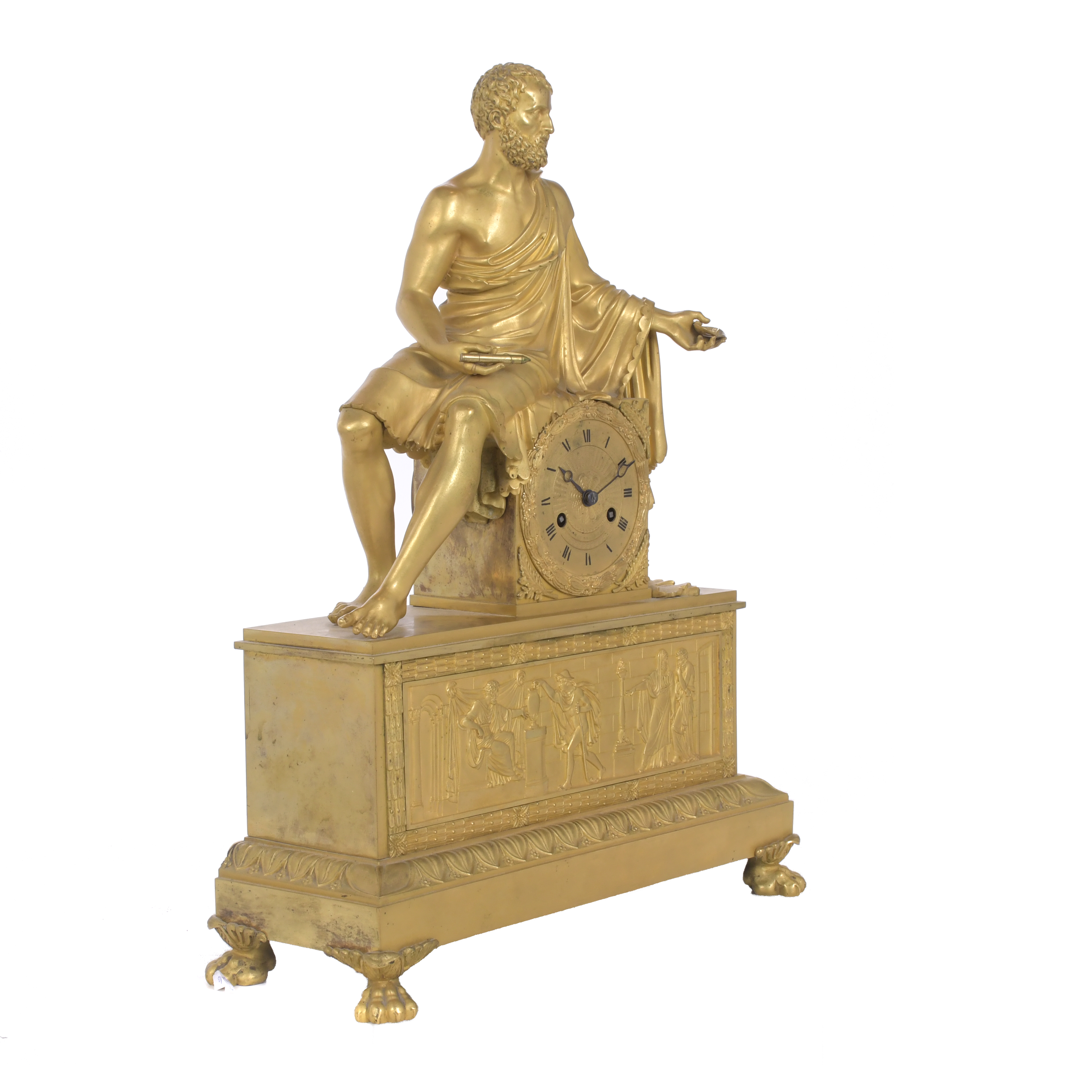 ROBERT ROBIN (1742 - 1799). Reloj de sobremesa Imperio con 