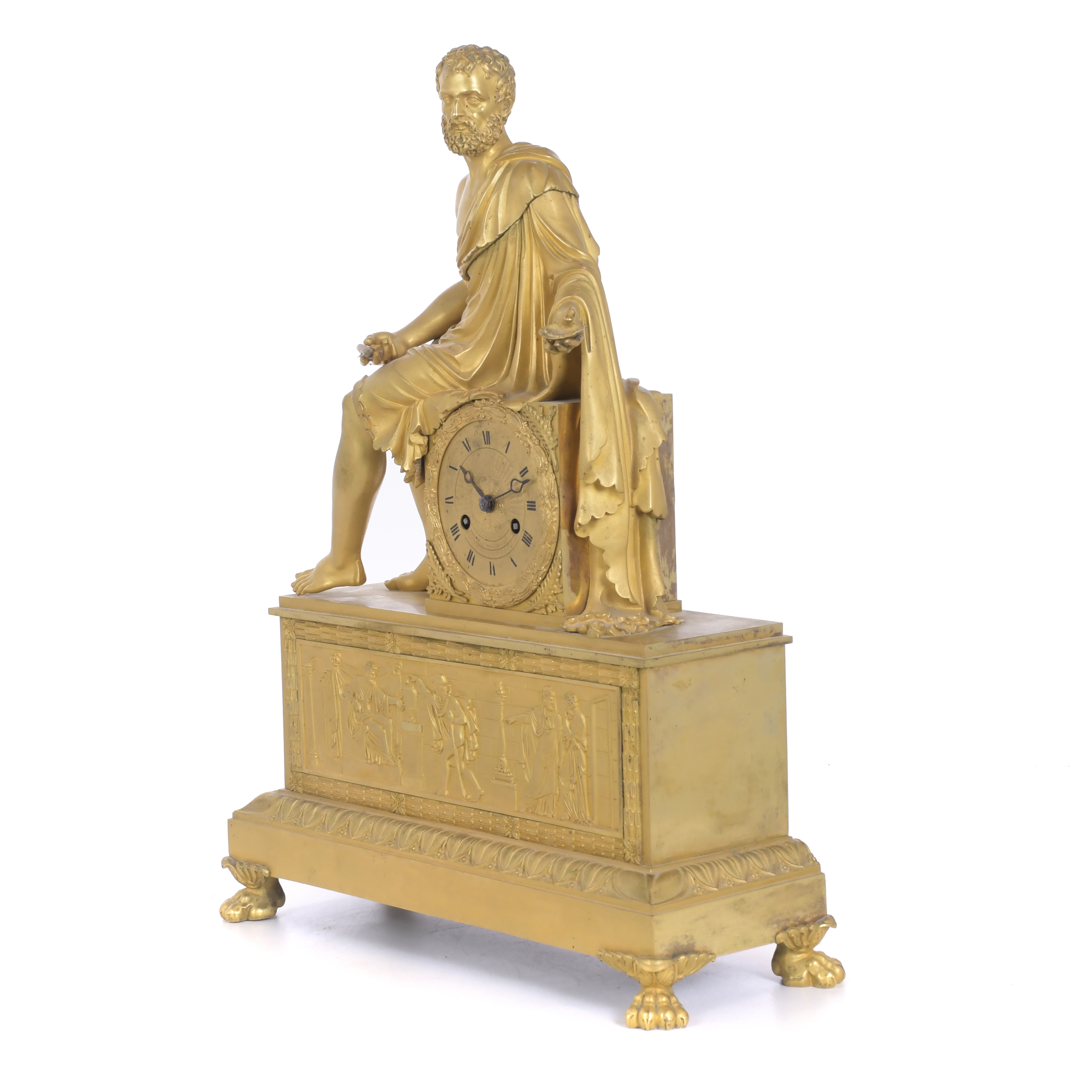 ROBERT ROBIN (1742 - 1799). Reloj de sobremesa Imperio con 
