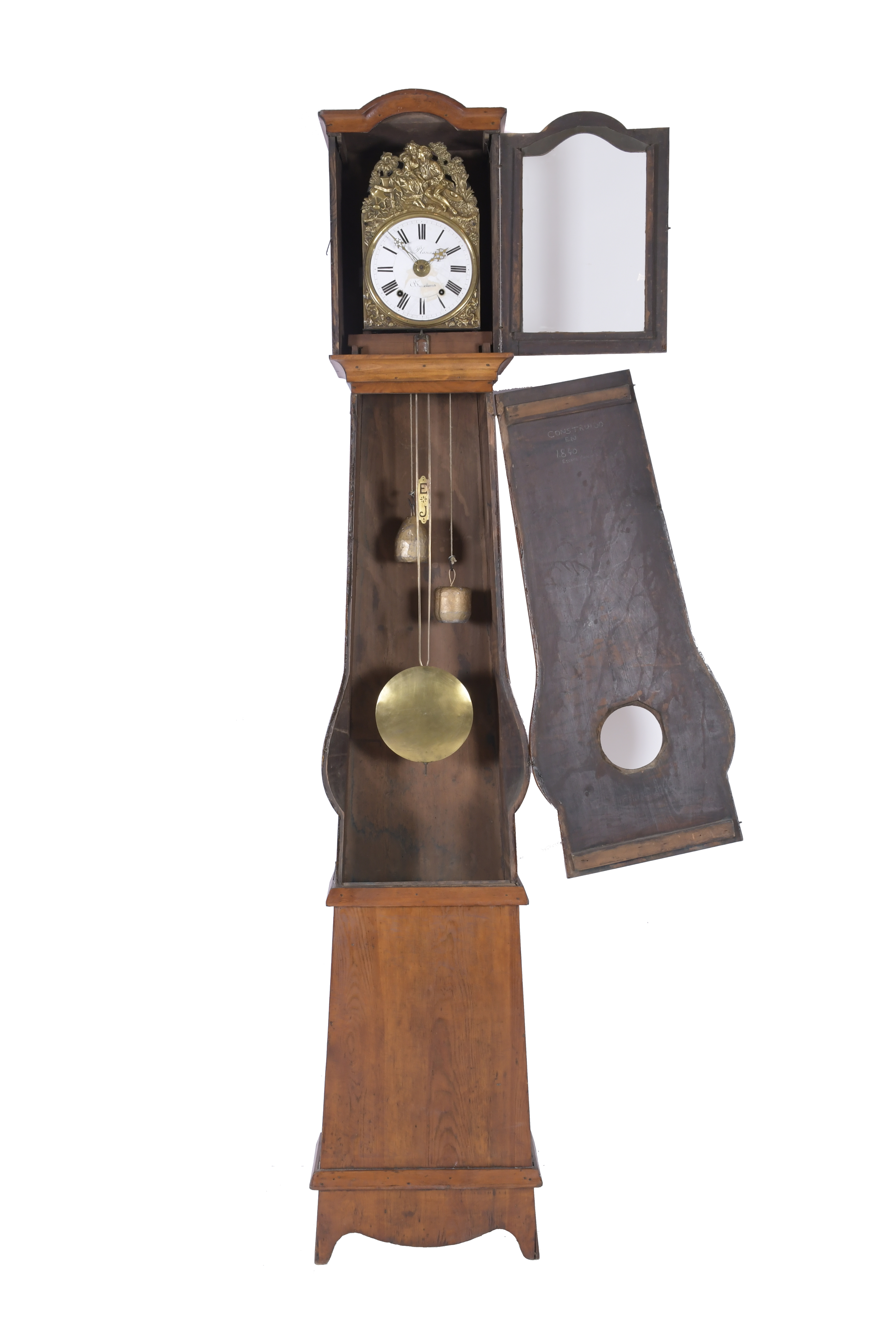 Reloj de pie popular catalán, siglo XIX.