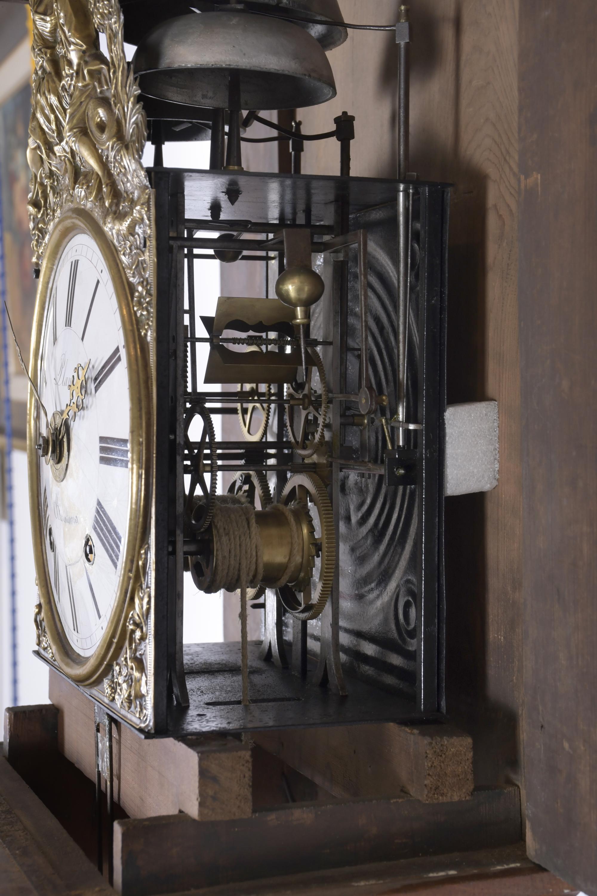 Reloj de pie popular catalán, siglo XIX.