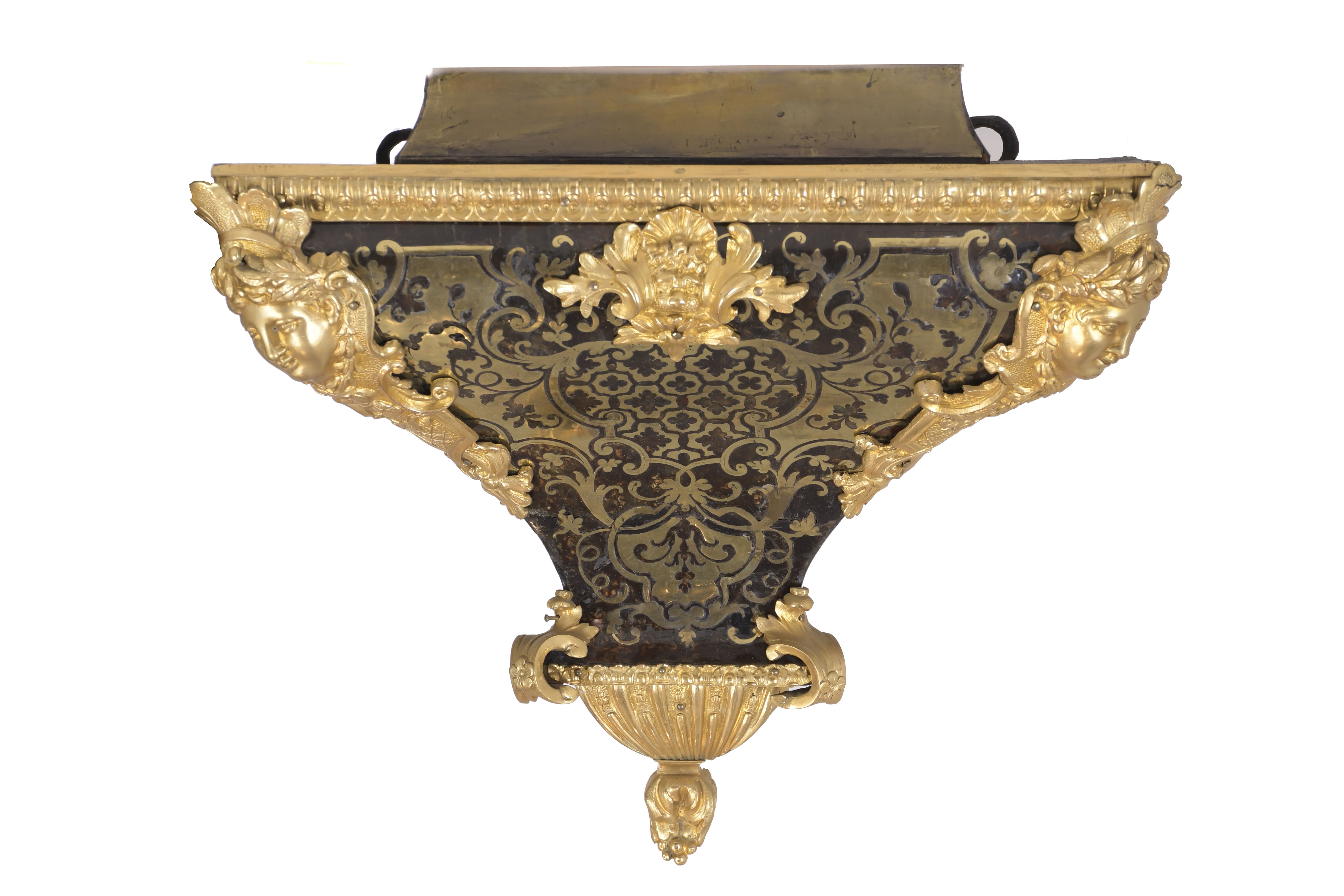 Reloj pendule en cartel Boulle Napoleón III, circa 1860.