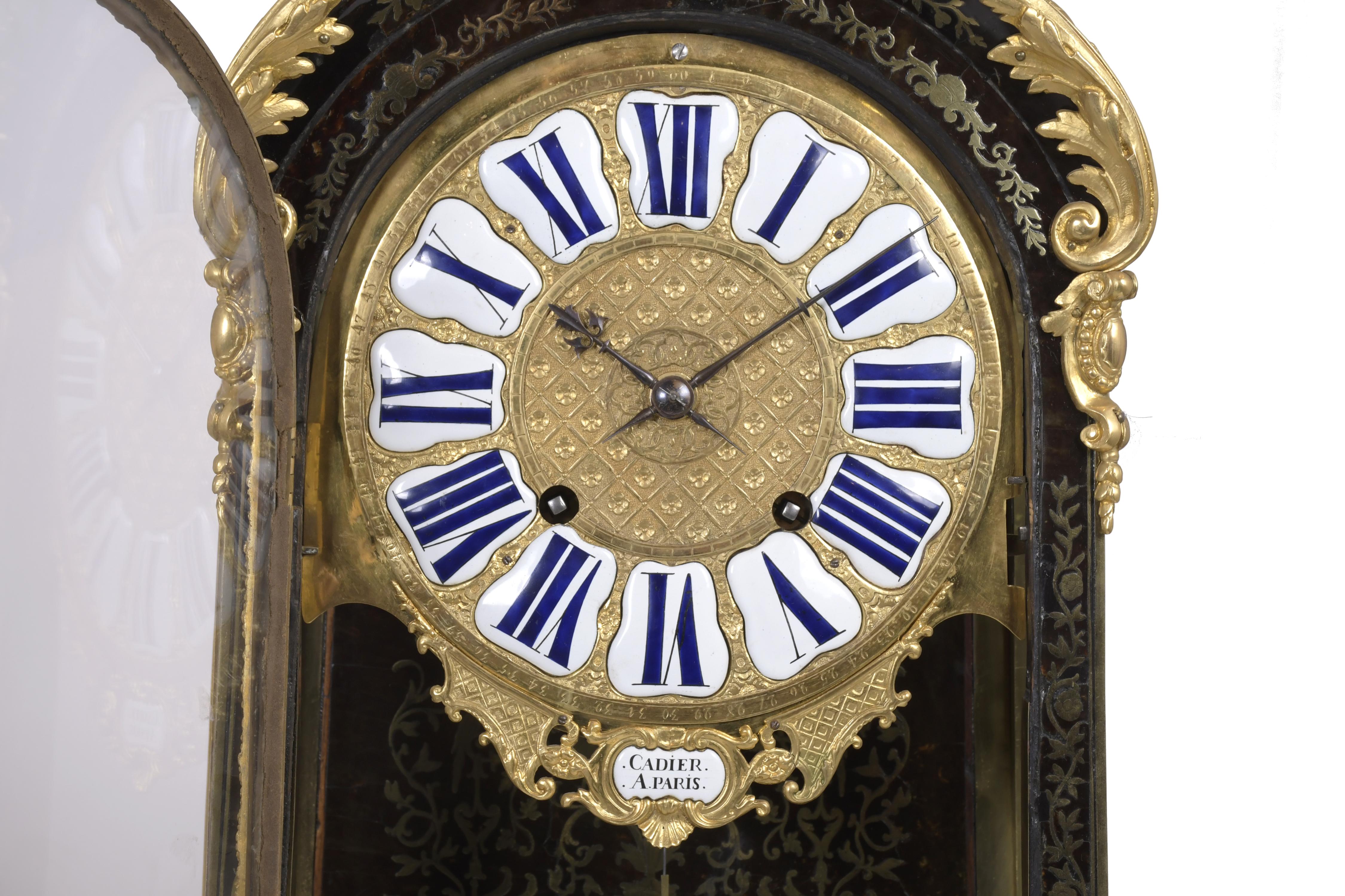 Reloj pendule en cartel Boulle Napoleón III, circa 1860.
