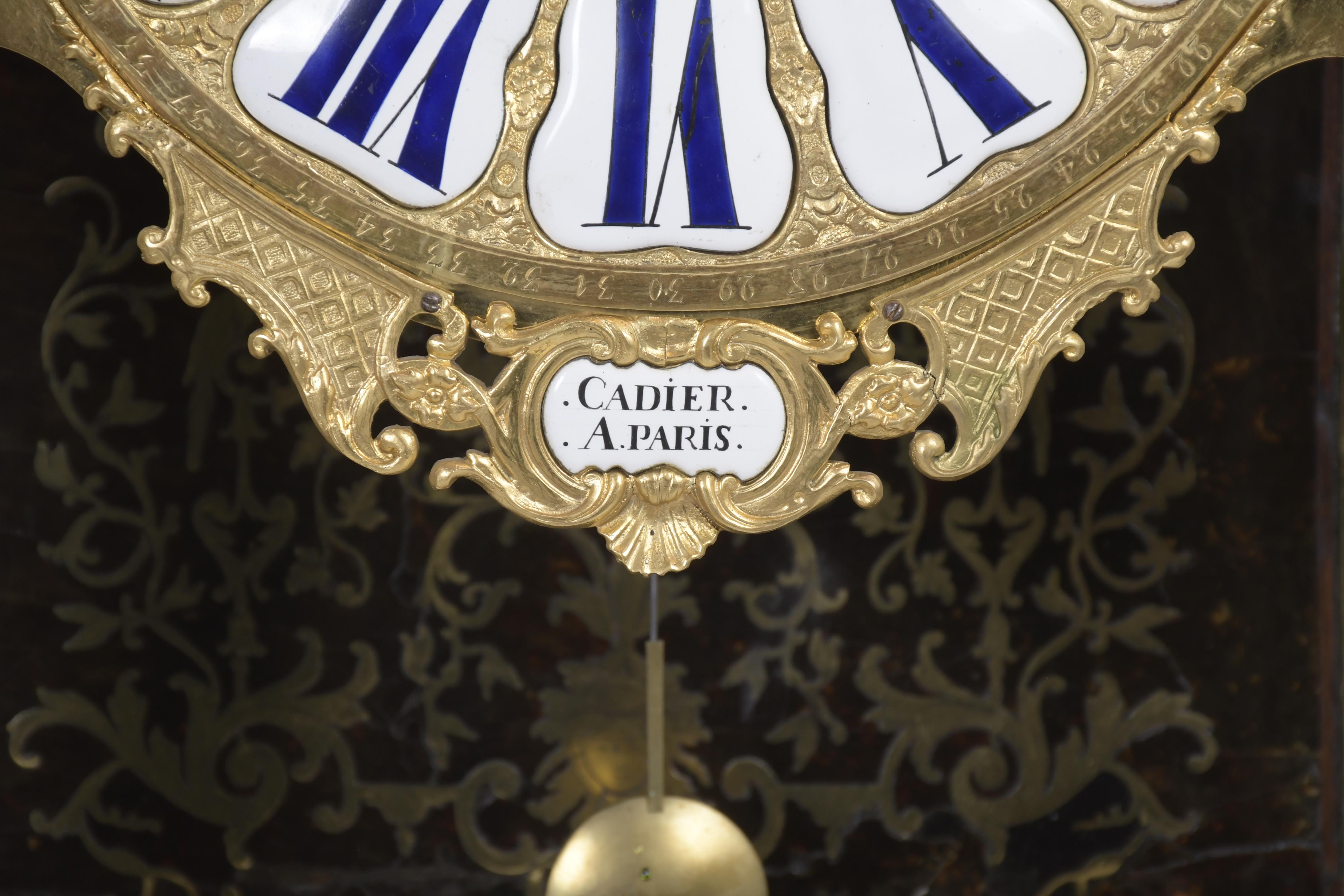Reloj pendule en cartel Boulle Napoleón III, circa 1860.