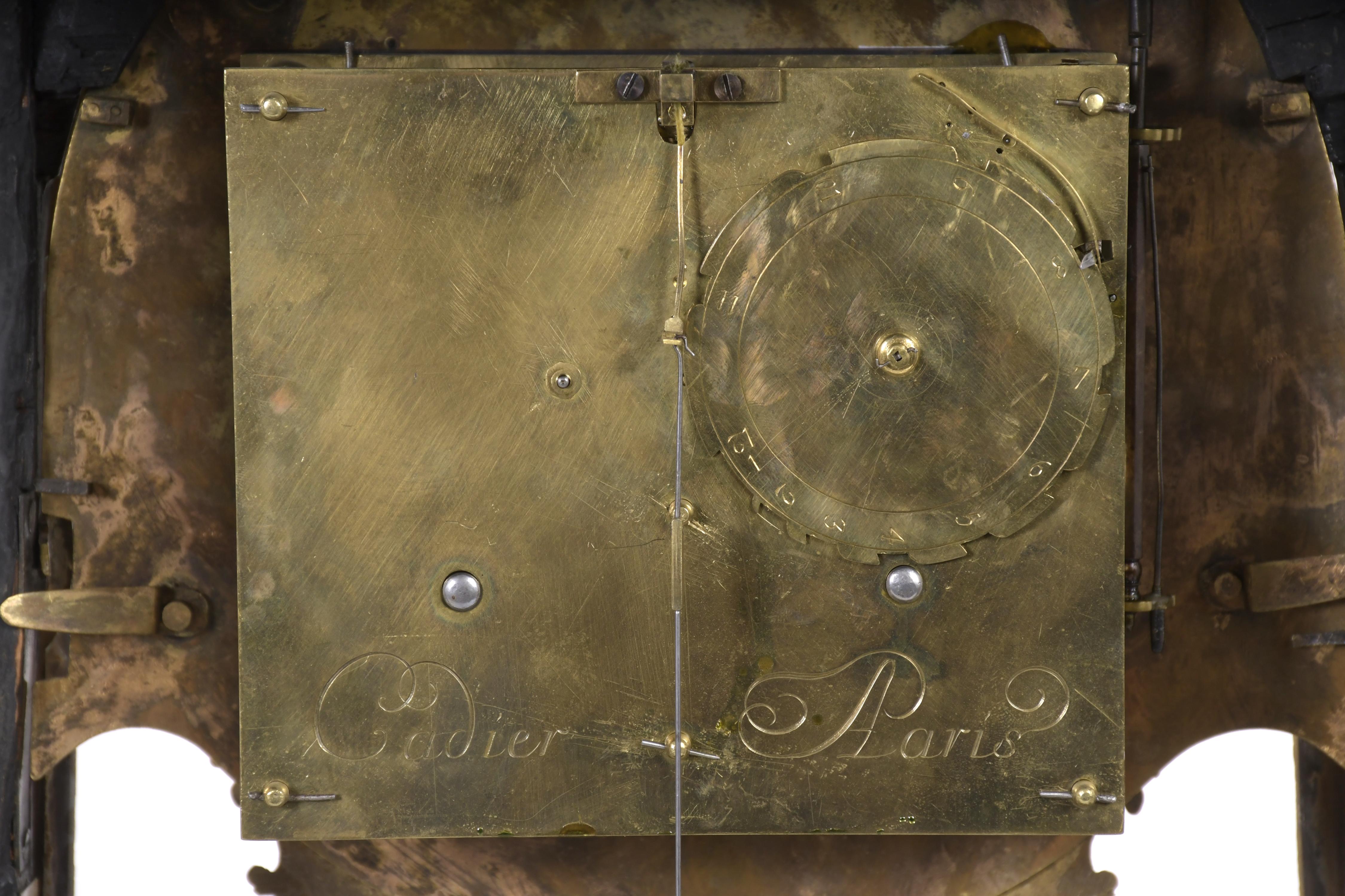 Reloj pendule en cartel Boulle Napoleón III, circa 1860.
