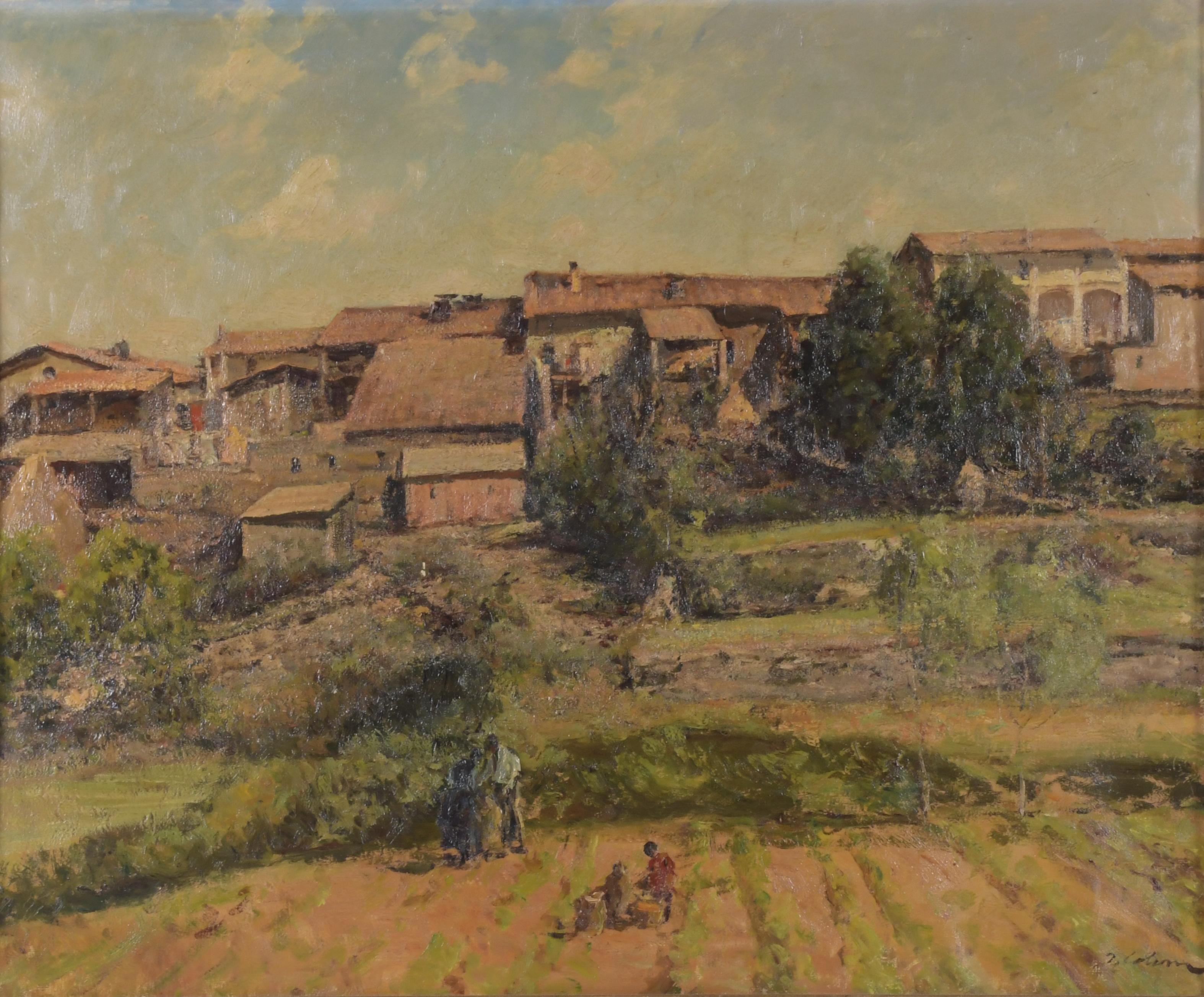 JOAN COLOM I AUGUSTI (1879-1969). "Paisaje rural".