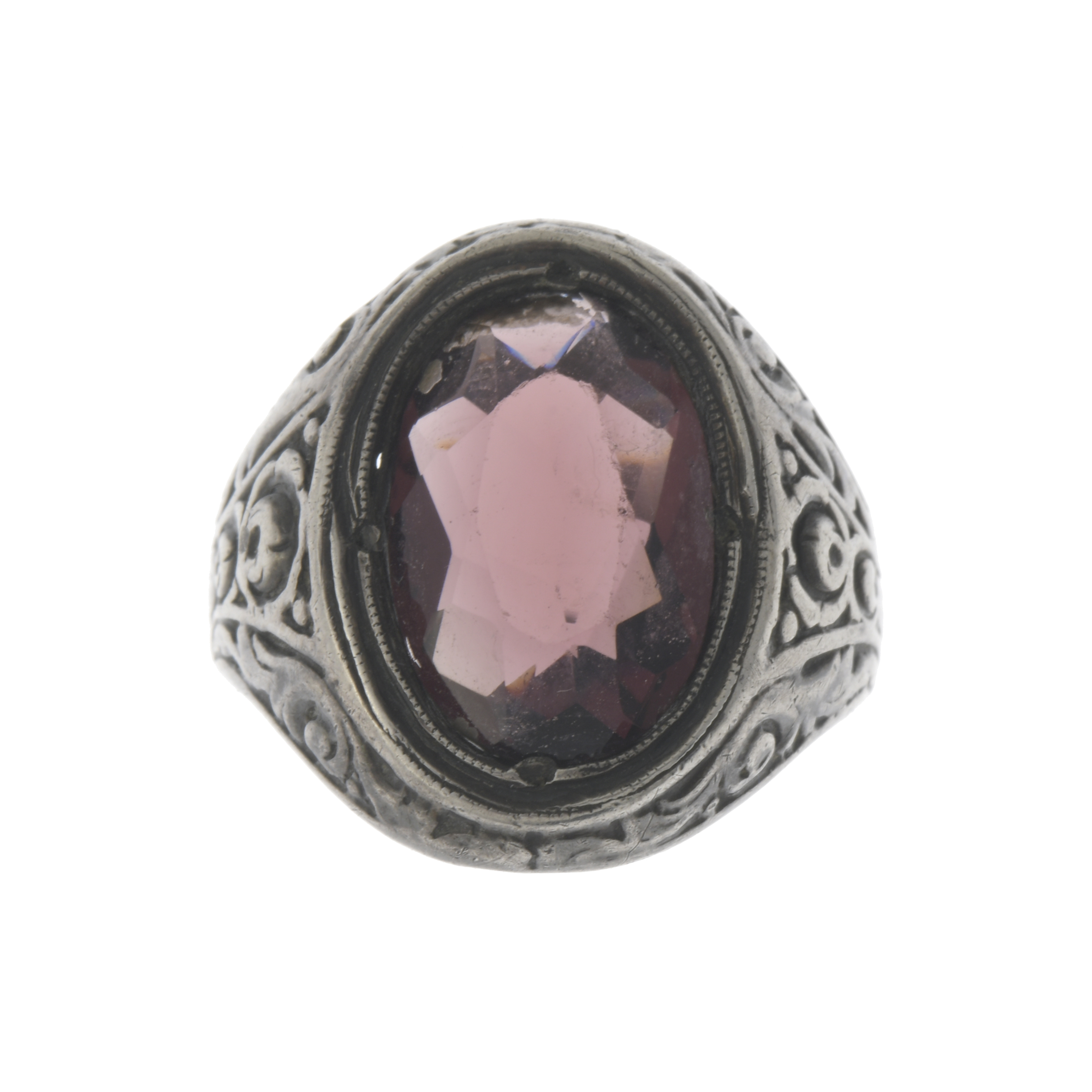 Anillo en plata y cuarzo rosa