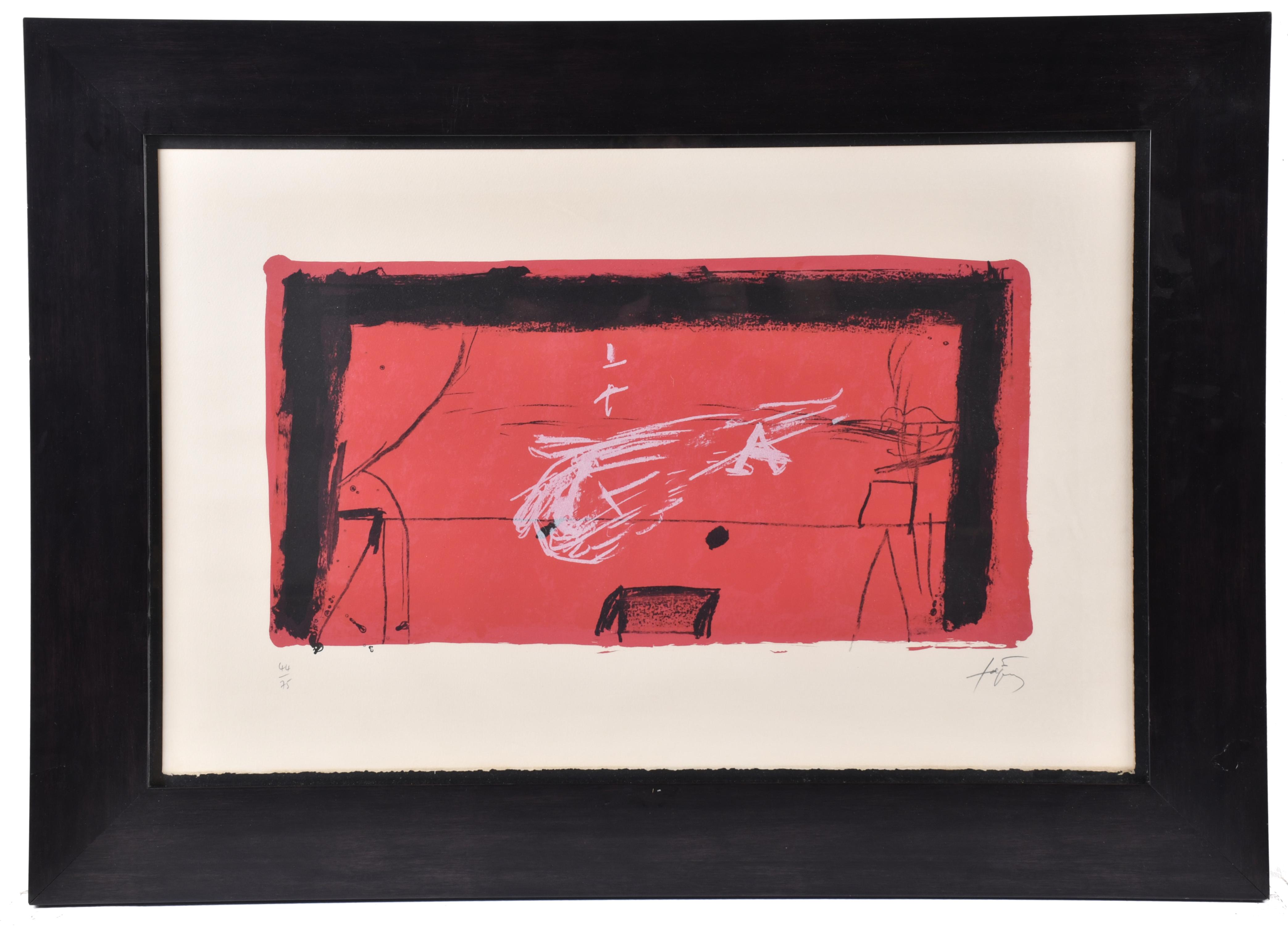 ANTONI TÀPIES (1923-2012). "The Theater Stage", 1976.