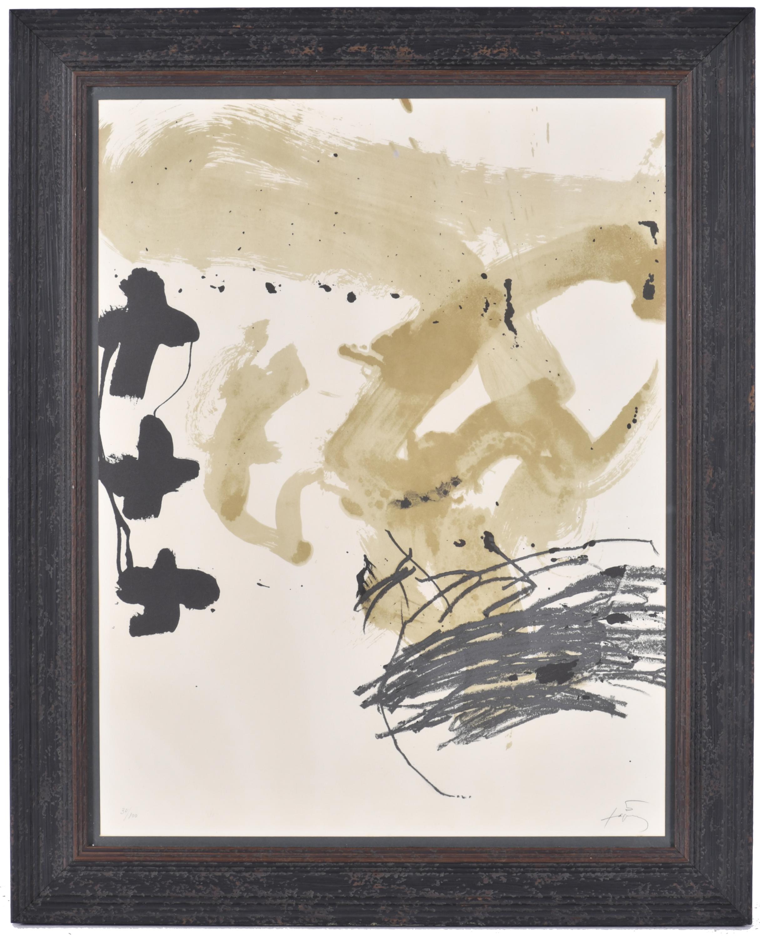 ANTONI TÀPIES (1923-2012). "Por Chile", 1983.