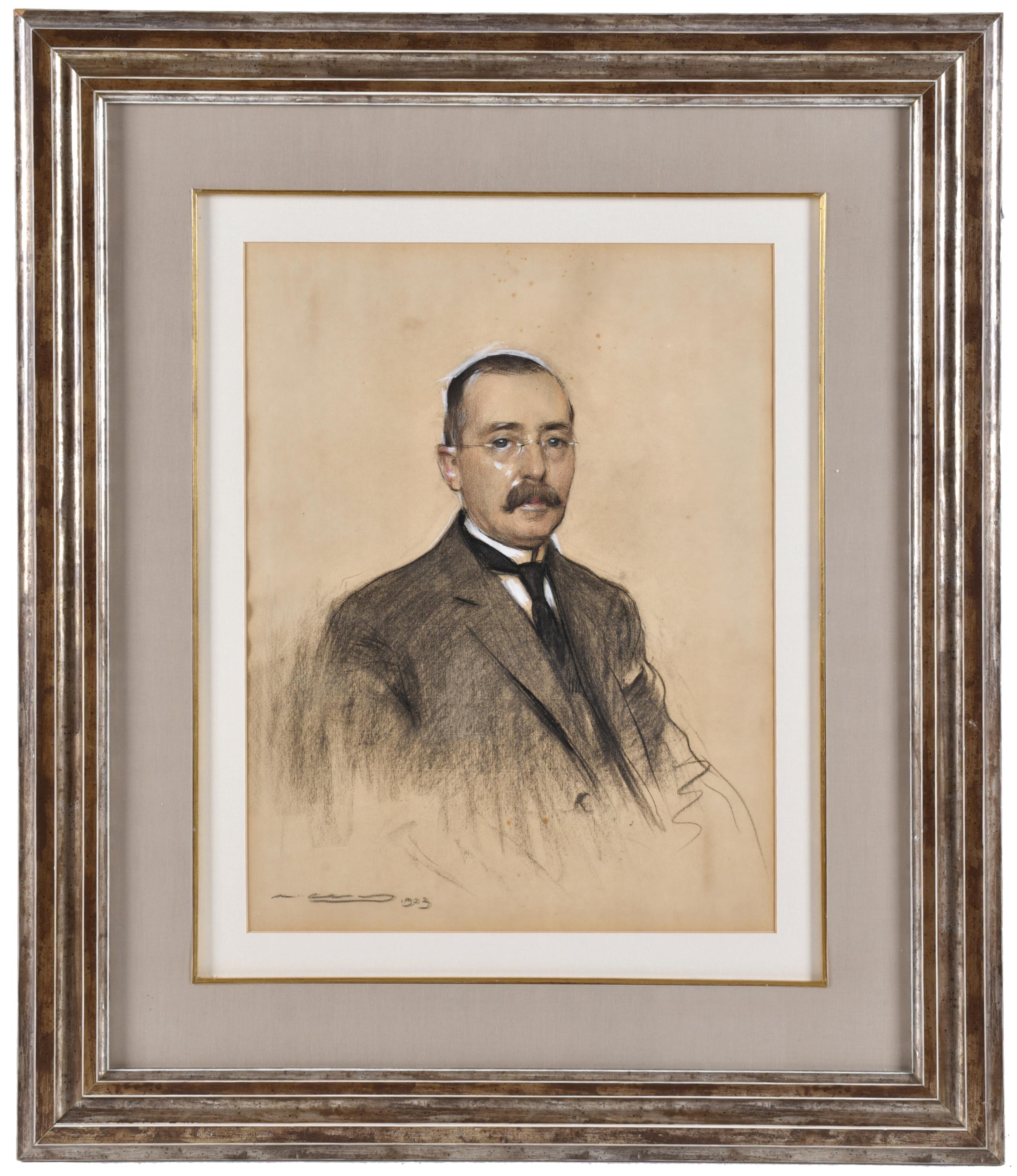 RAMÓN CASAS Y CARBO (1866-1932). "Retrato Sr. Oswald Rowe L