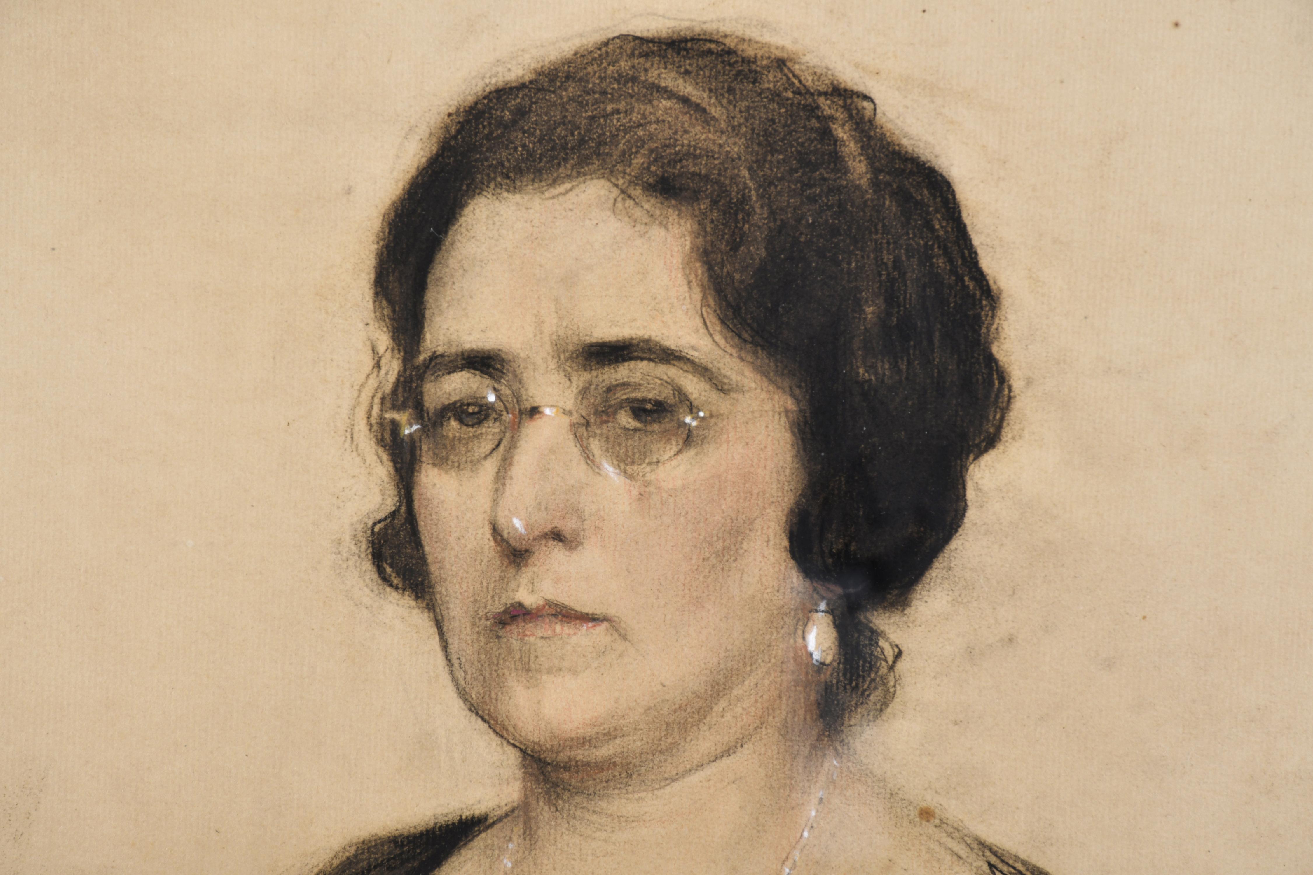 RAMÓN CASAS Y CARBO (1866-1932). "Retrato Mercè Solà i Guar