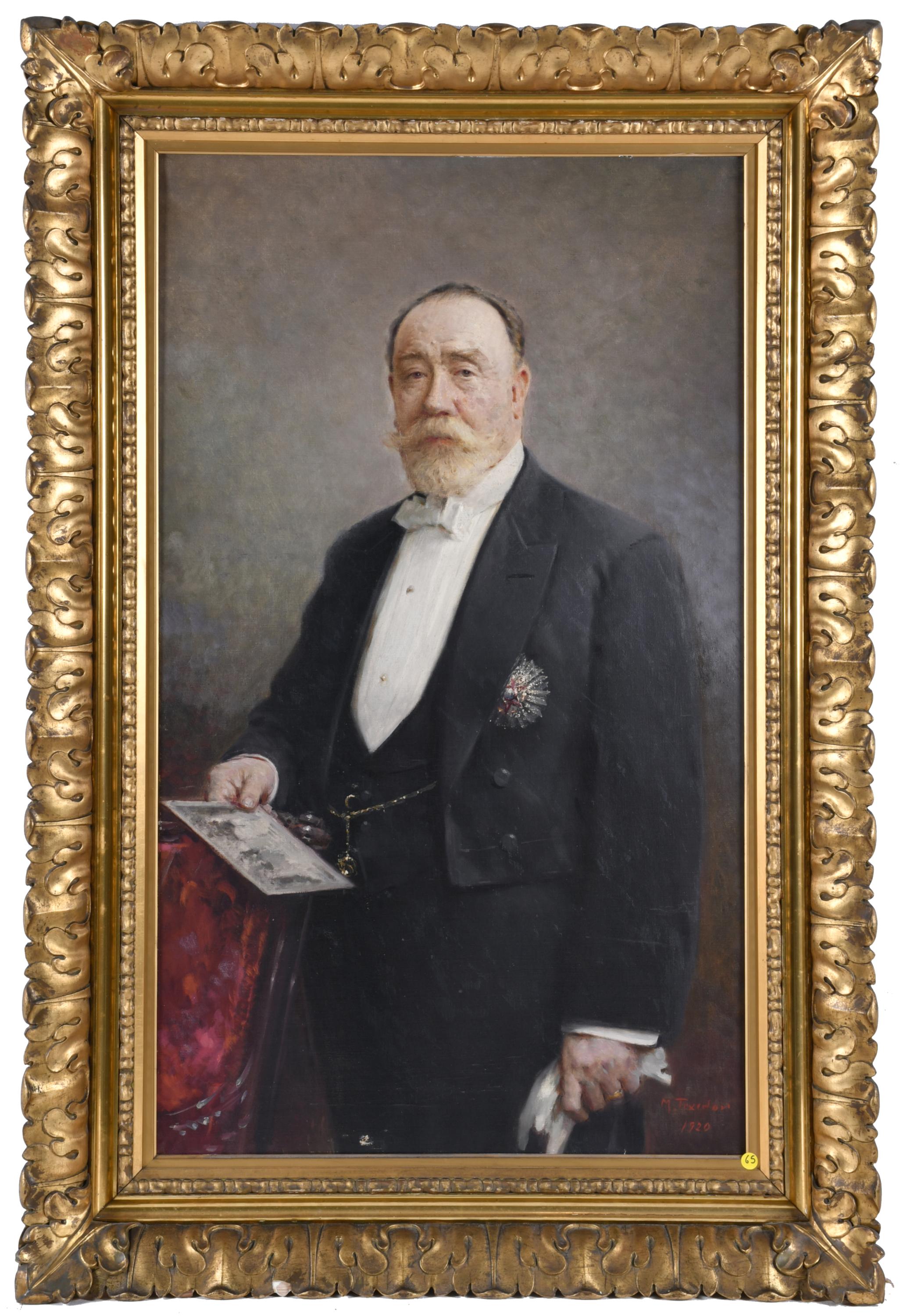 MODESTO TEIXIDOR Y TORRES (1854-1927).   "Retrato caballero