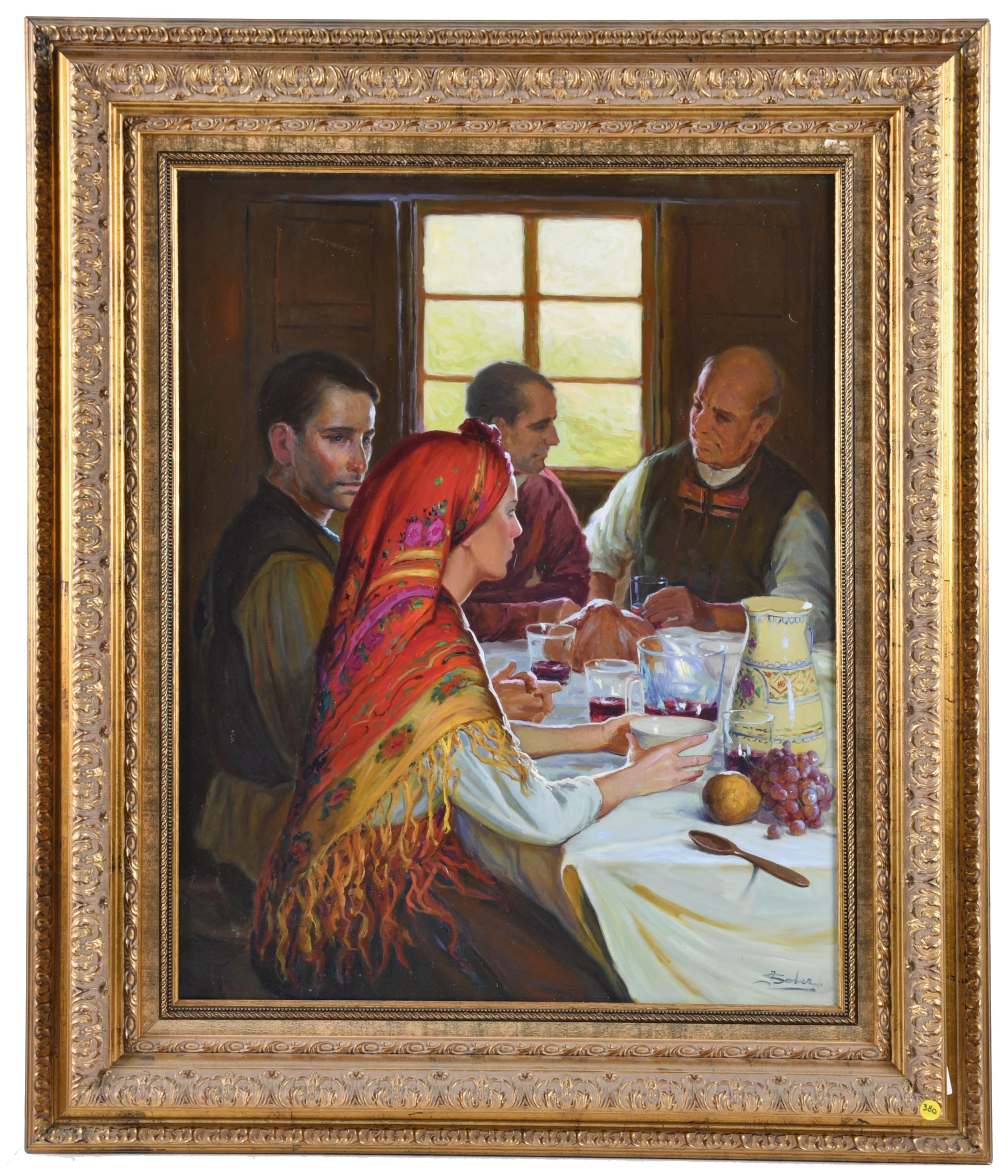 JUAN SOLER (1940-1984). "Almuerzo".