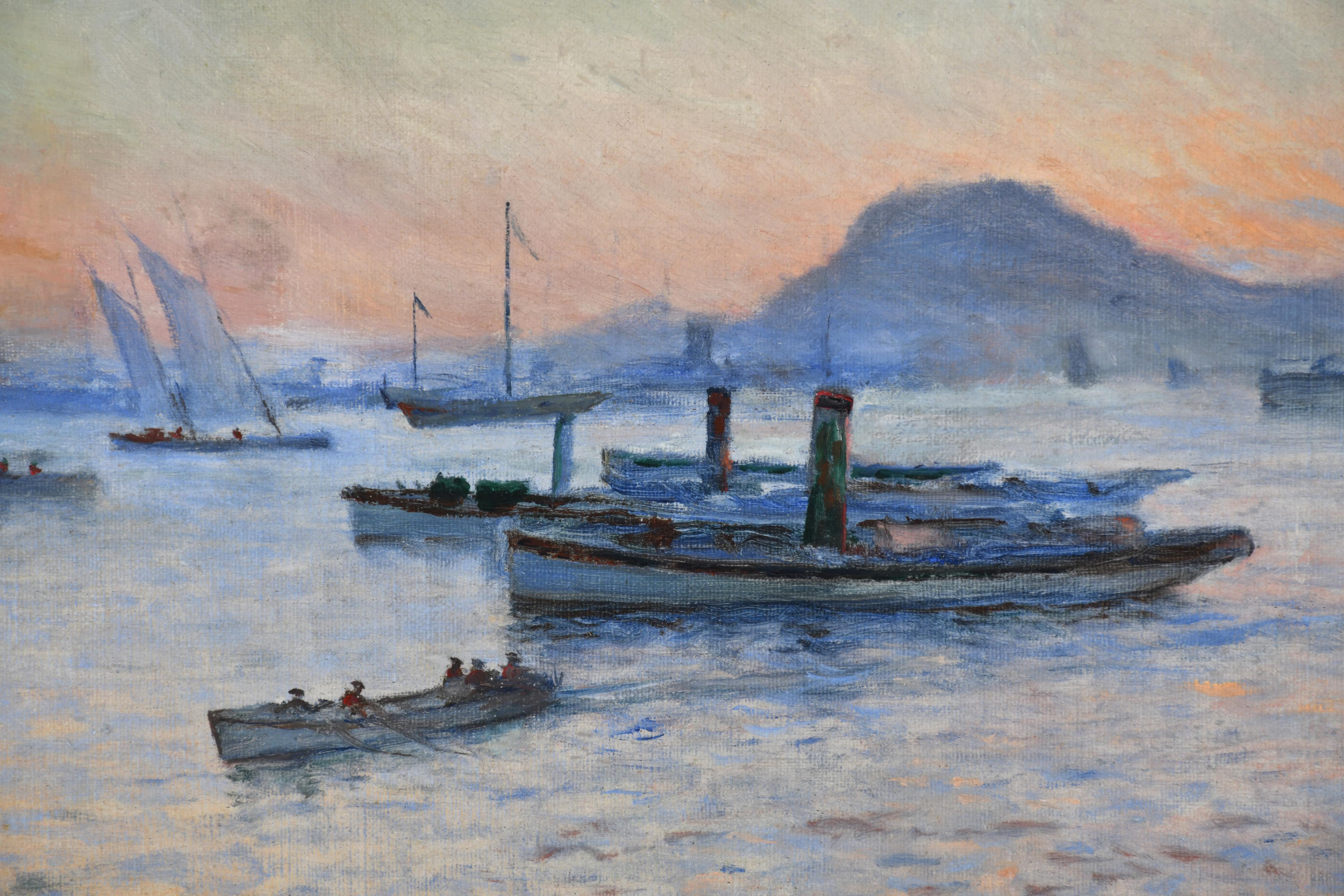 LLUÍS GRANER (1863-1929) "Puerto Ilha Fiscal, Río de Janeir