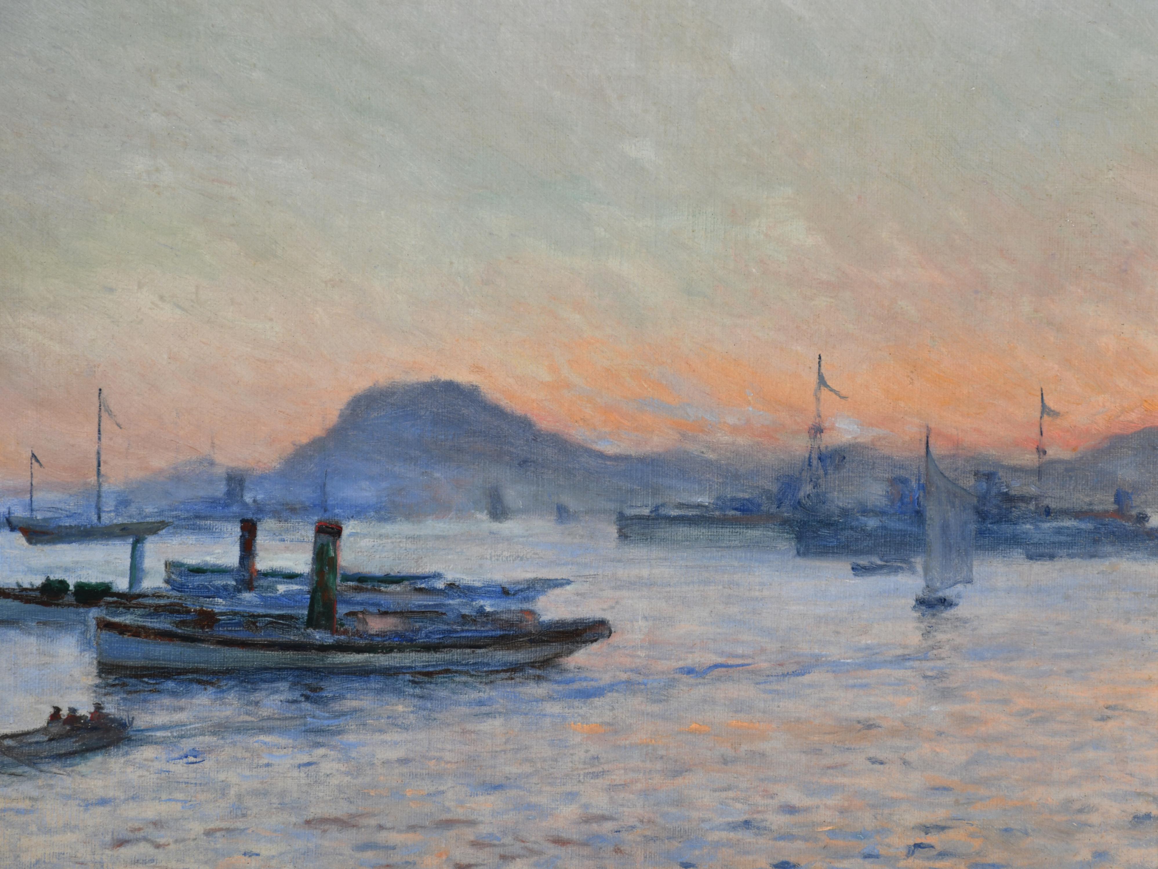 LLUÍS GRANER (1863-1929) "Puerto Ilha Fiscal, Río de Janeir