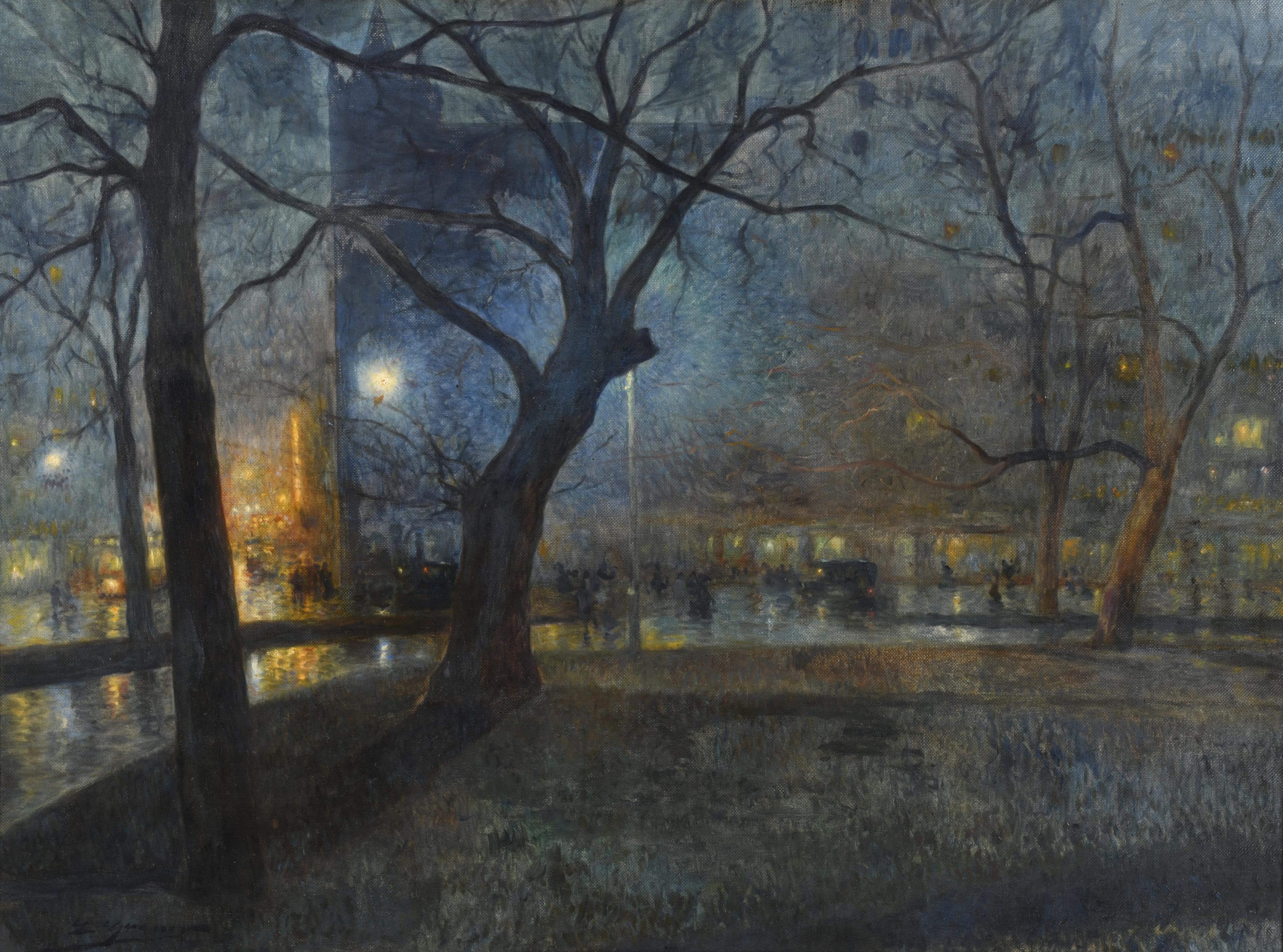 LLUÍS GRANER (1863-1929) "Central Park", Nueva York, 1915.