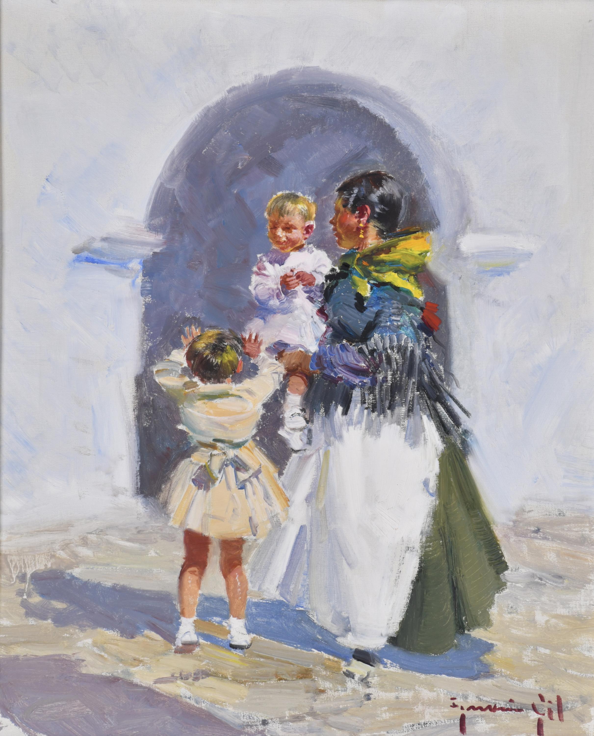 IGNACIO GIL (1913-2003). "Niñas ibicencas".