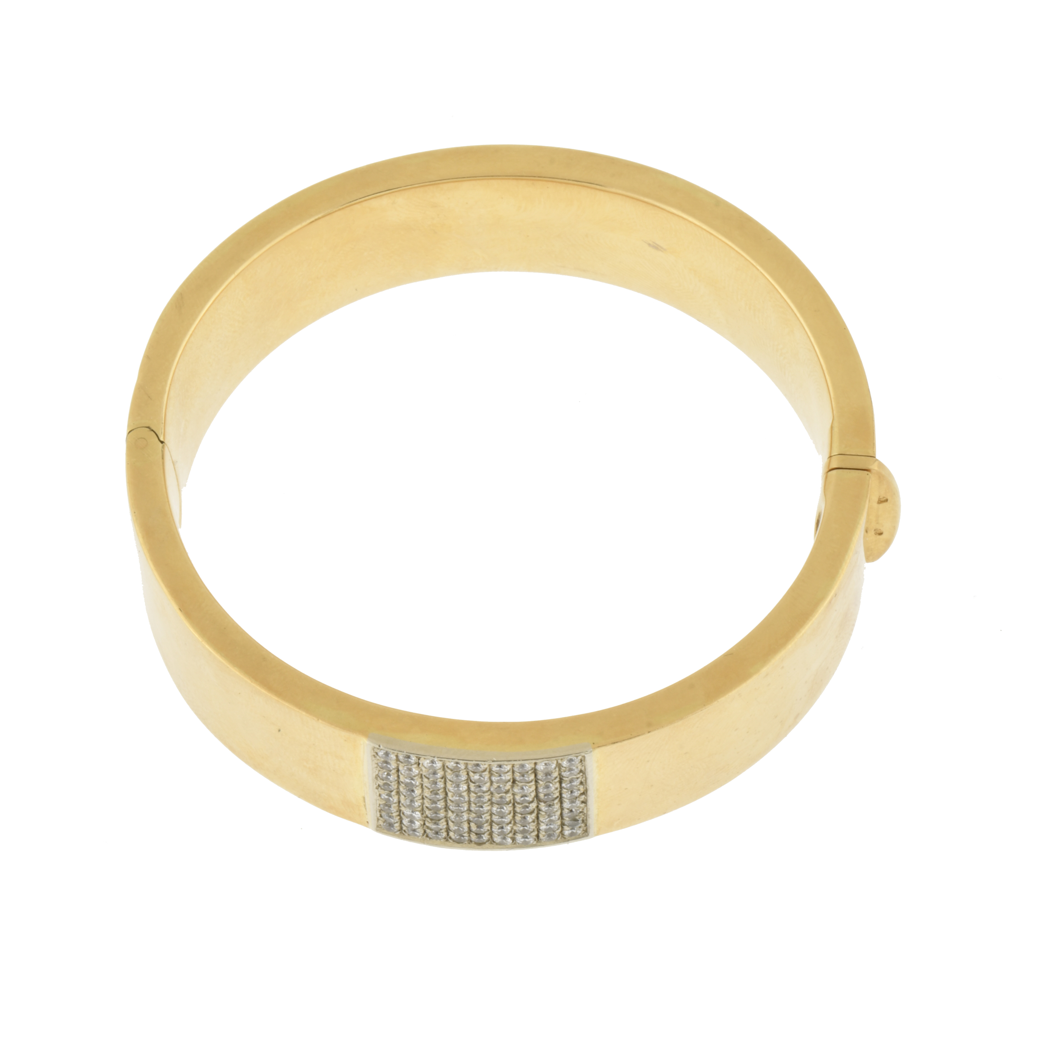 Brazalete en oro con diamantes.