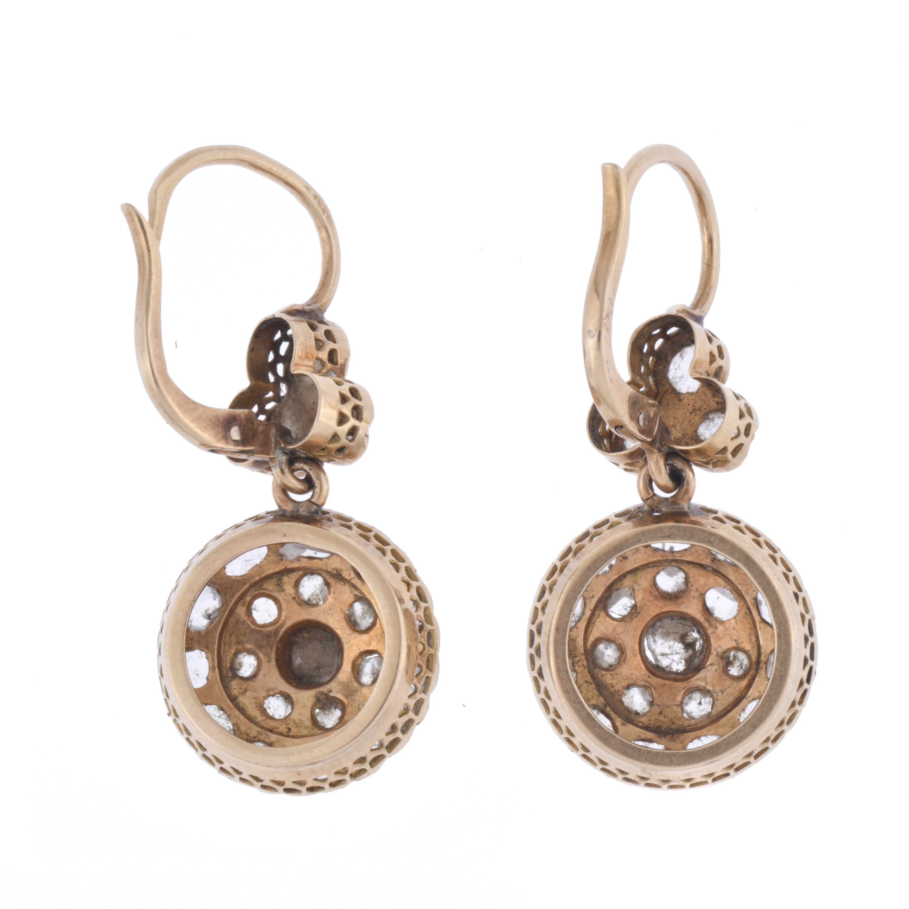 Pendientes isabelinos con diamantes, circa 1830.