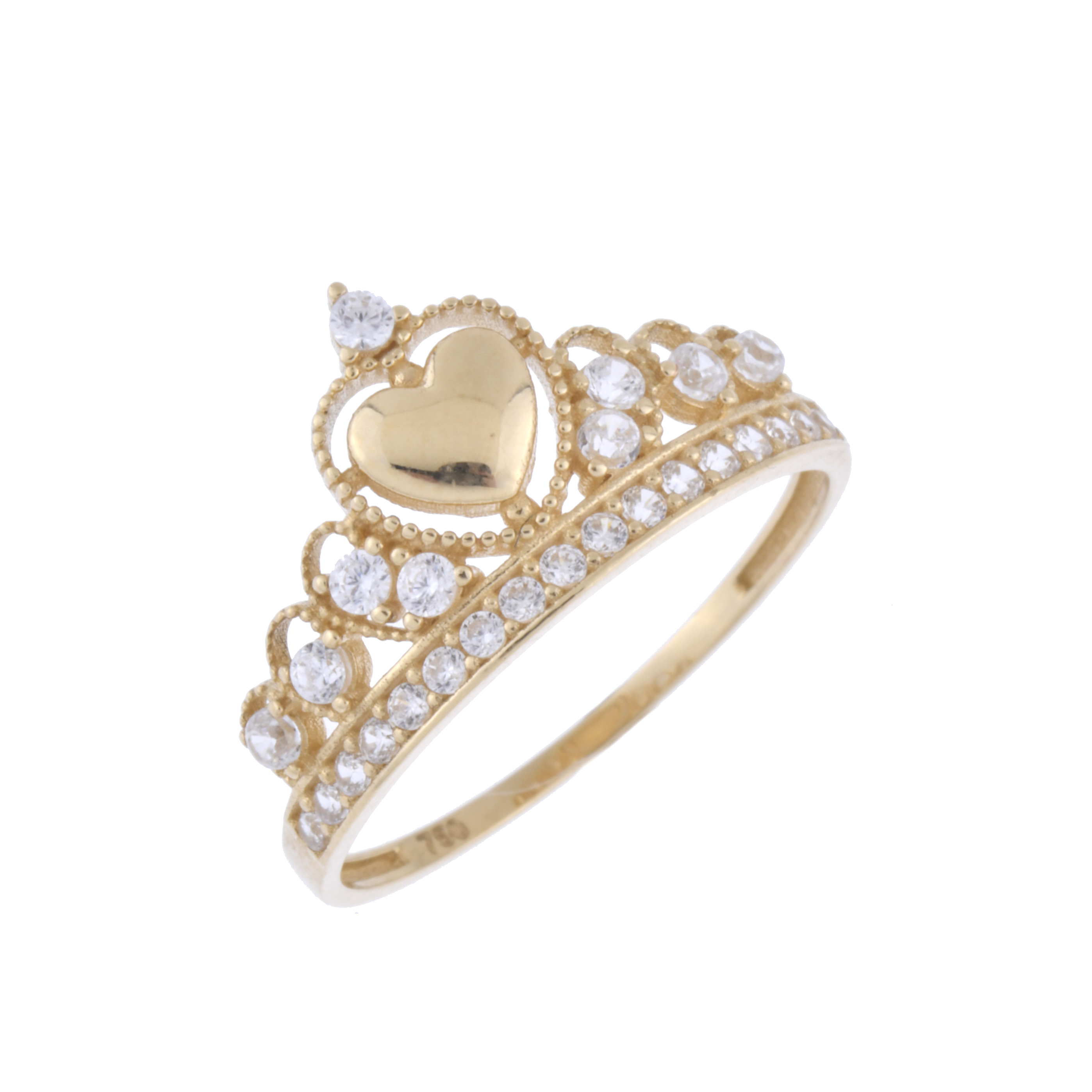 Anillo con forma de tiara.