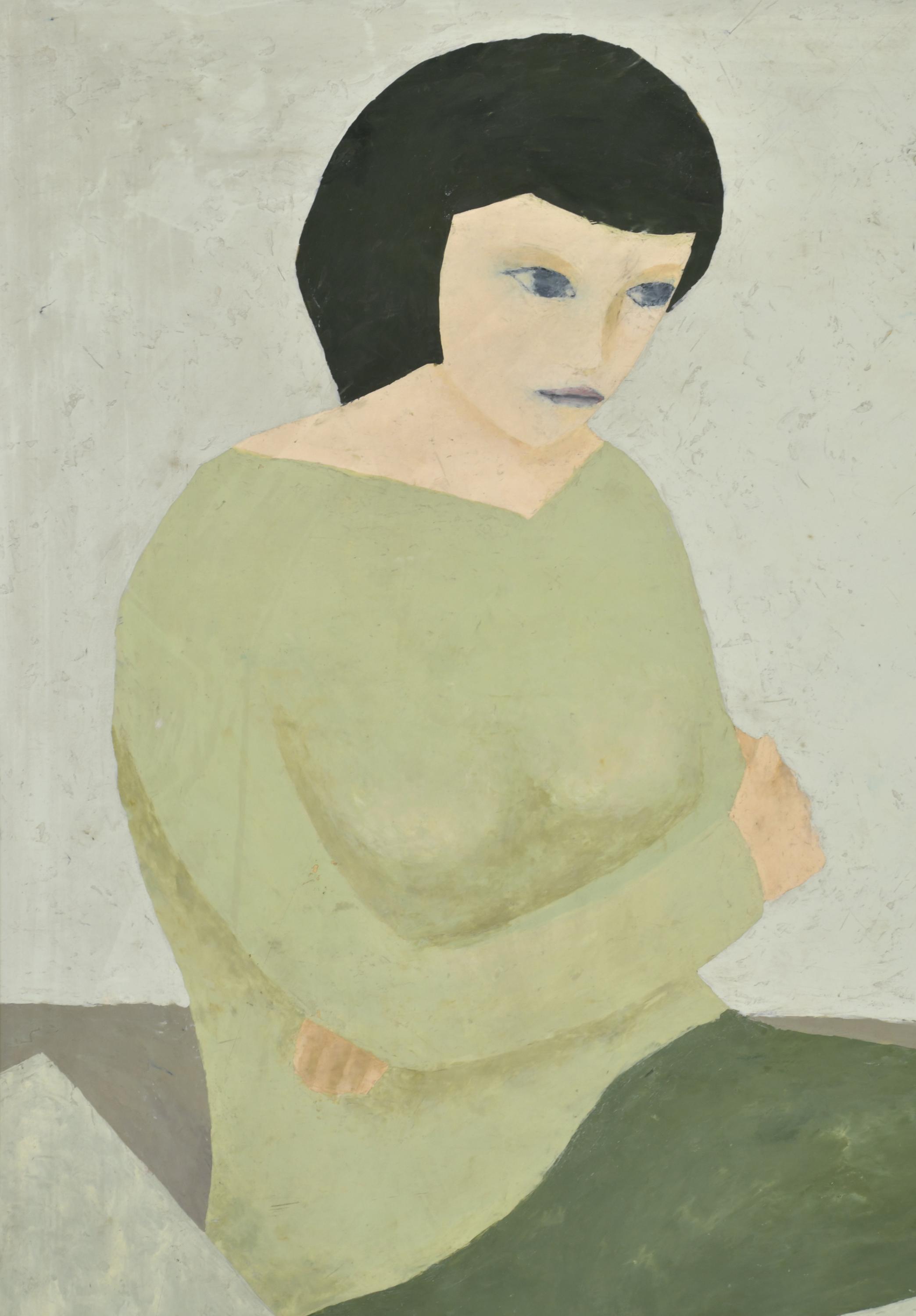 DIONISIO BLANCO ORTEGA (1927-2003).  "Dos jóvenes sentadas 