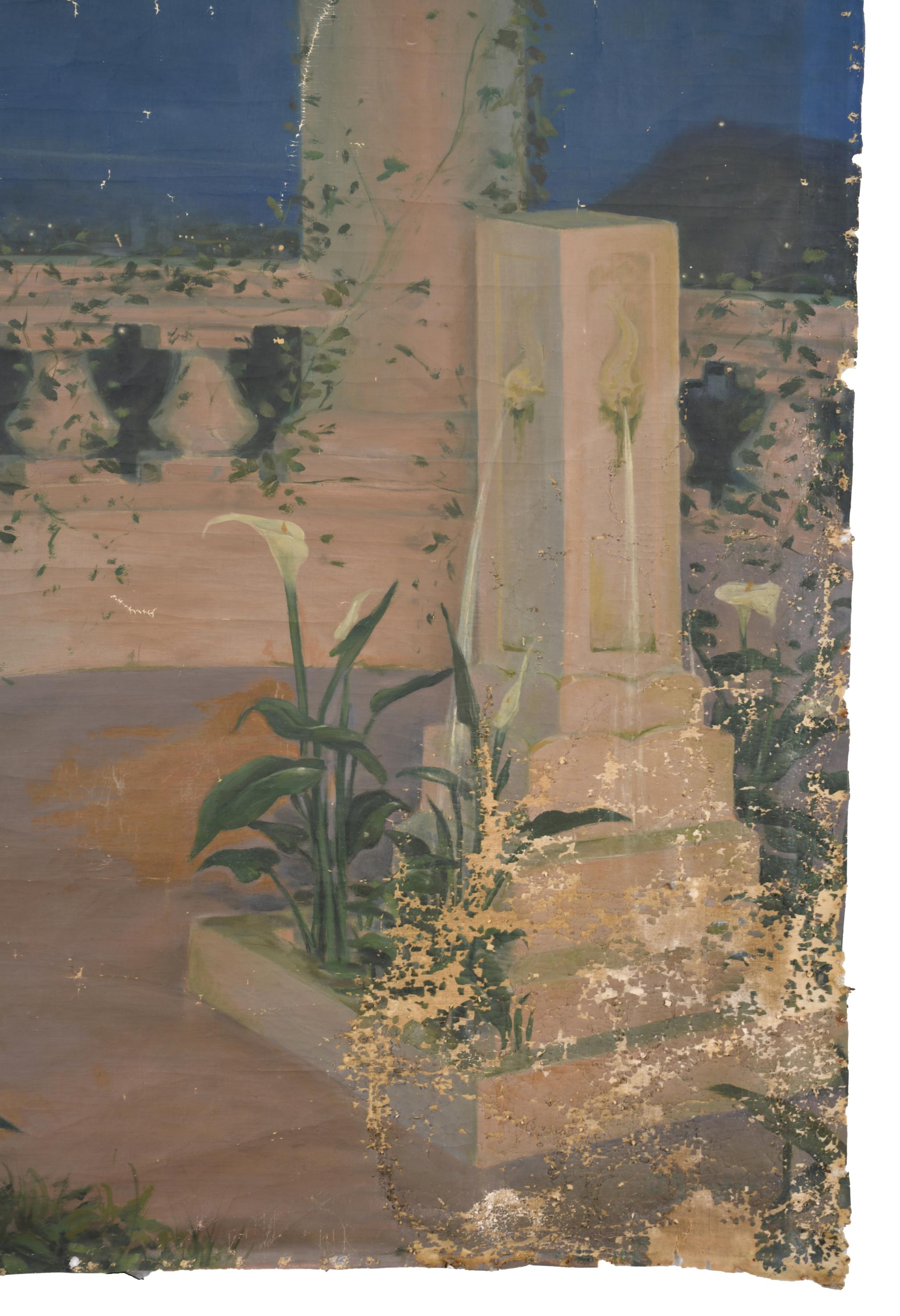 DIONÍS RENART GARCÍA (1878-1946).  "Joven en el templete", 
