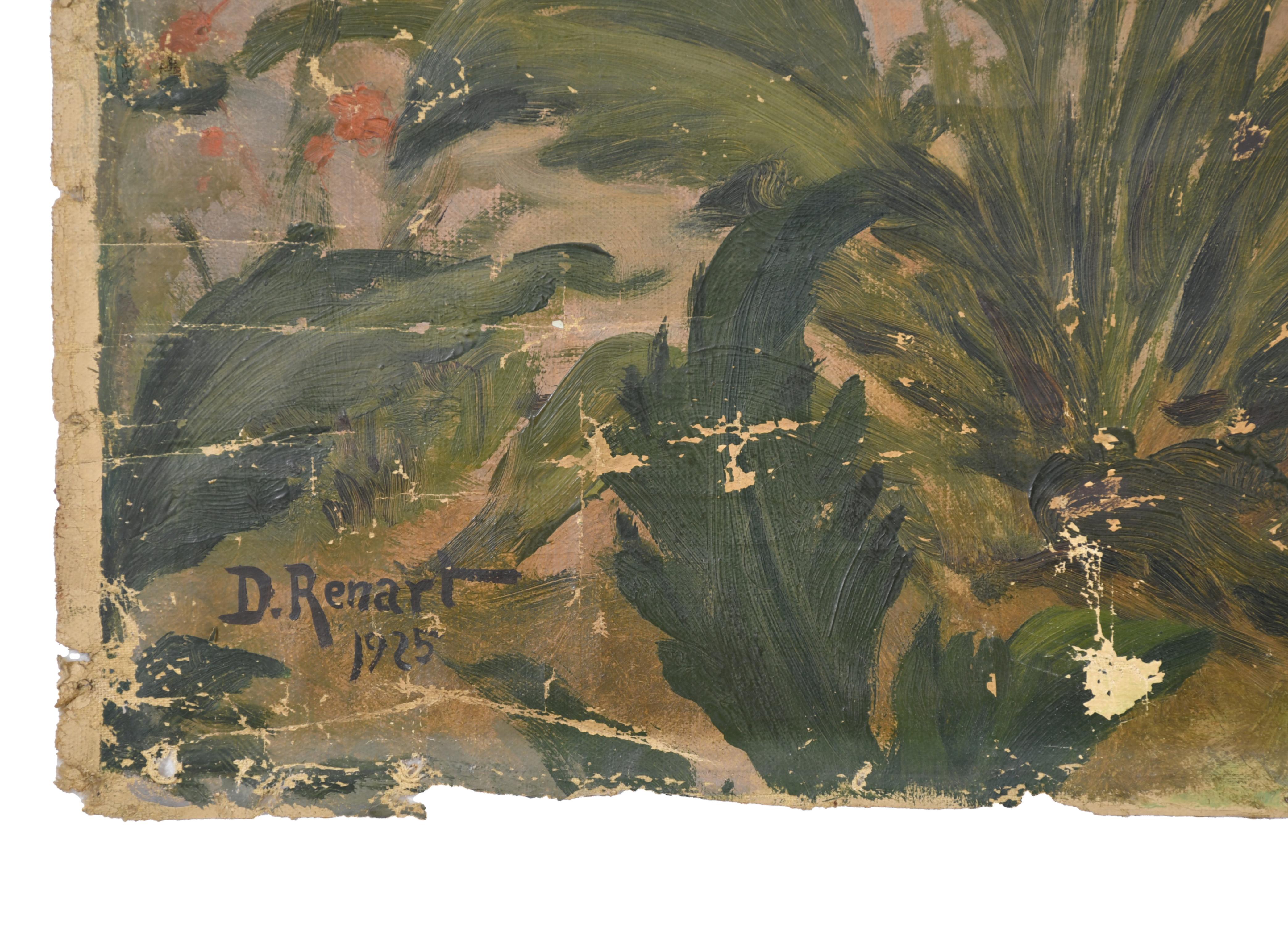 DIONÍS RENART GARCÍA (1878-1946).  "Joven tocando la flauta