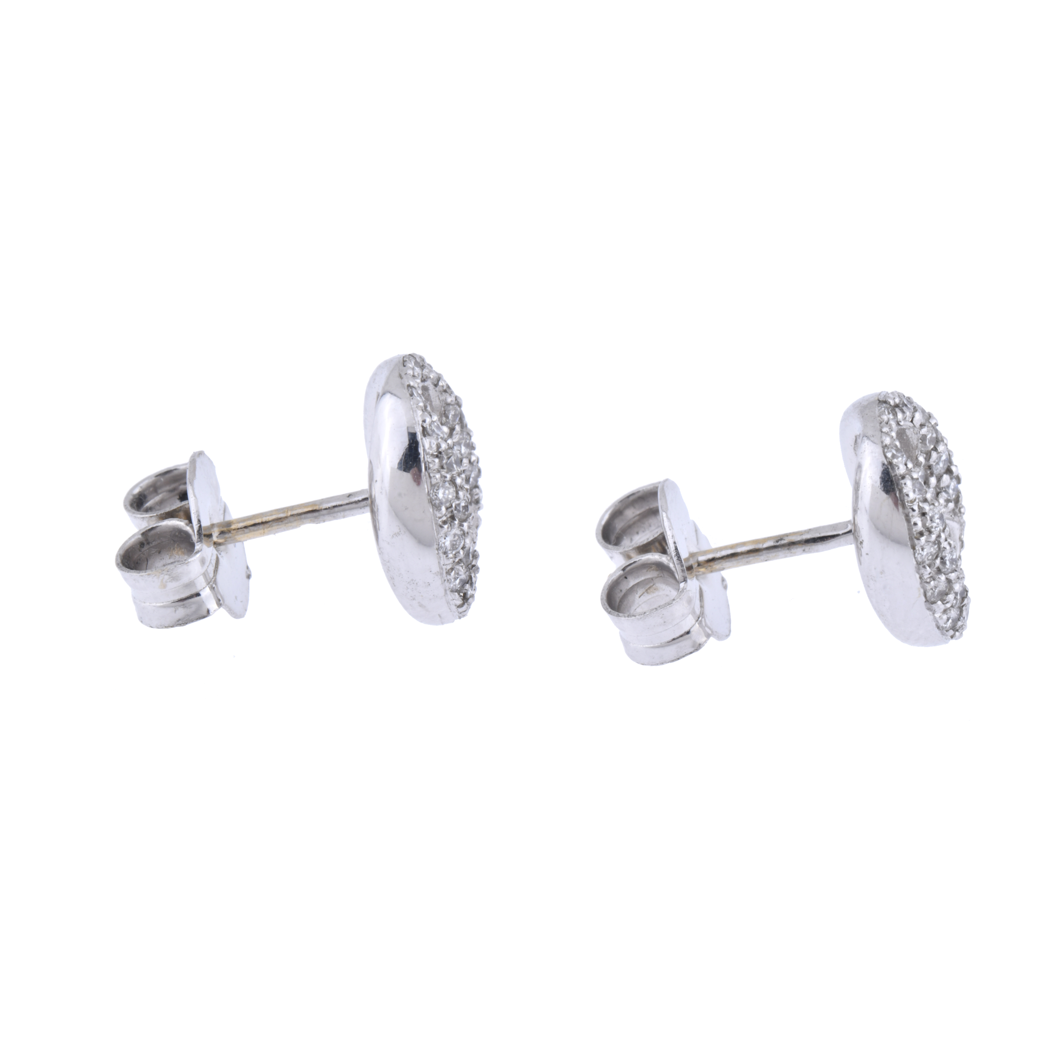 Pendientes en forma de calabrote con diamantes.