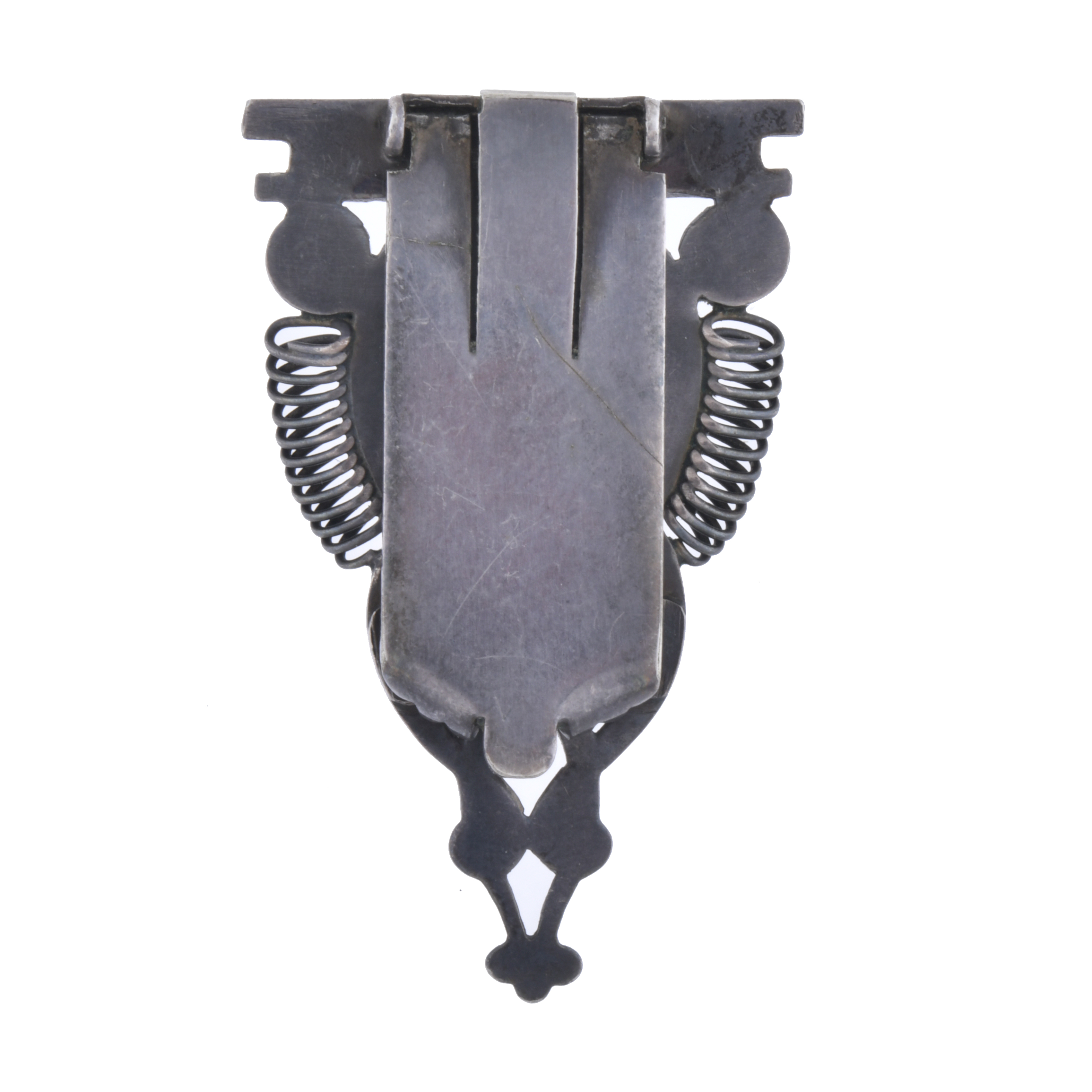 GEORG JENSEN. Broche art nouveau con piedra luna.