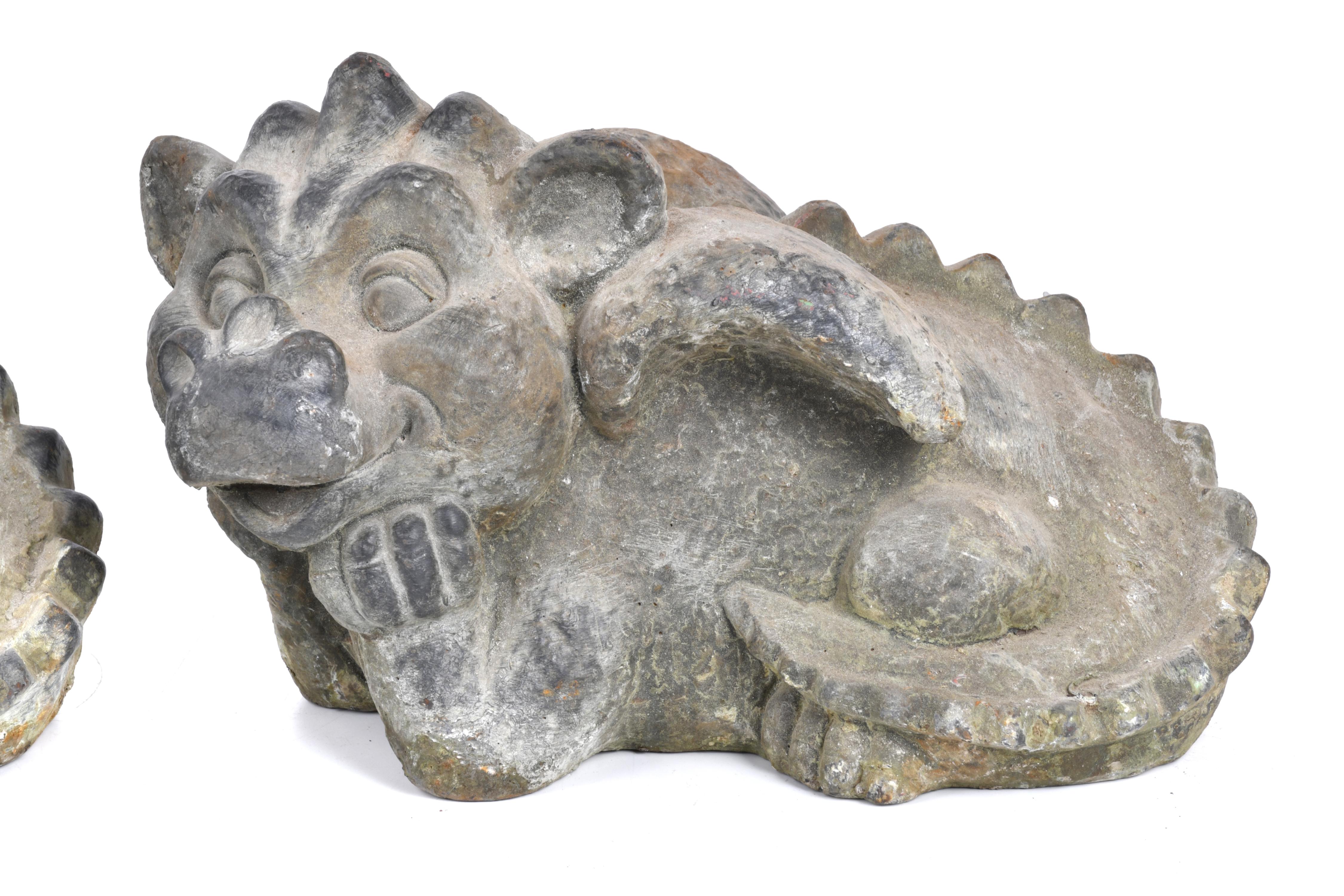 Pareja de dragones para jardín. 