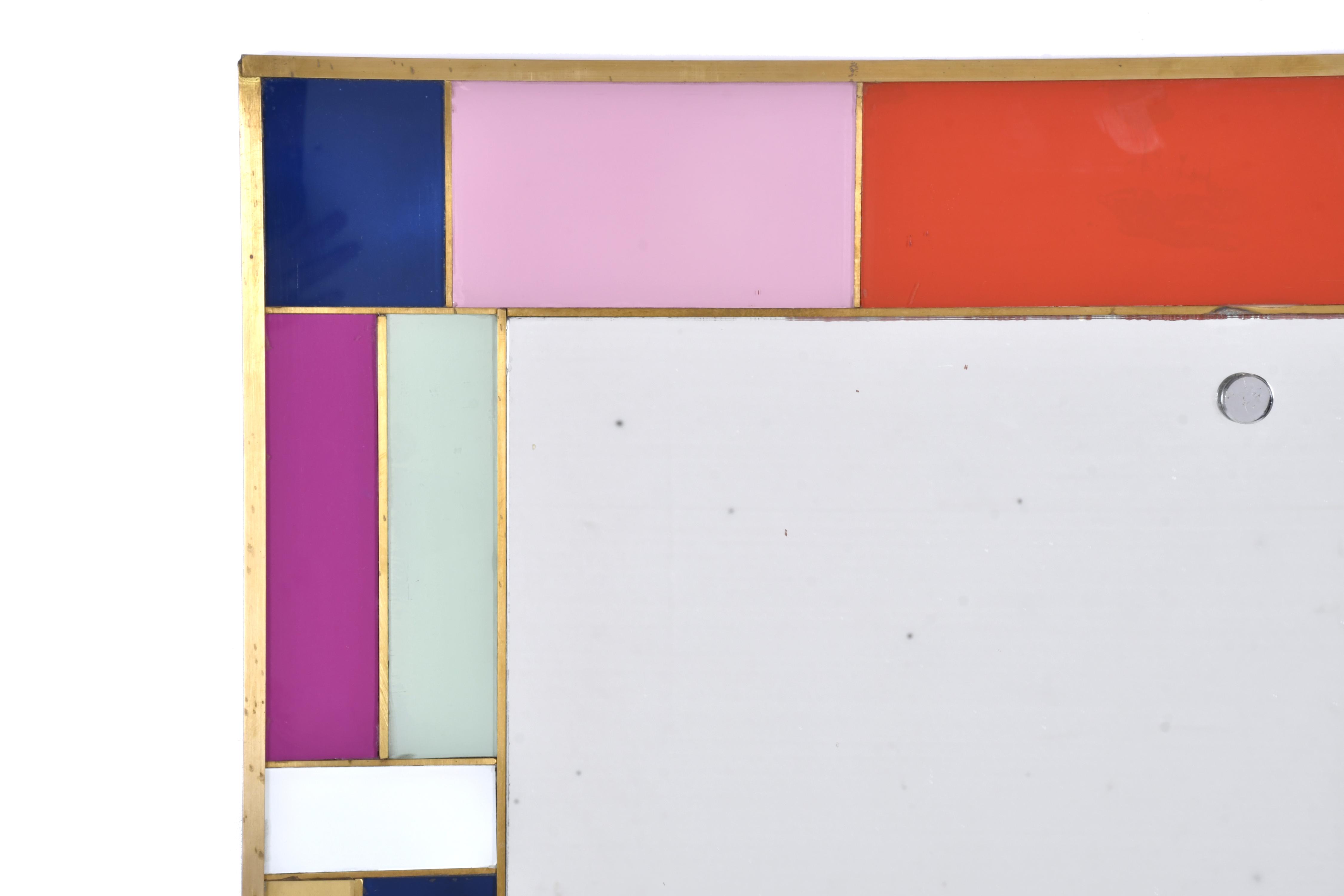 Espejo de pared en cristal de Murano, circa 1950 - 1960.