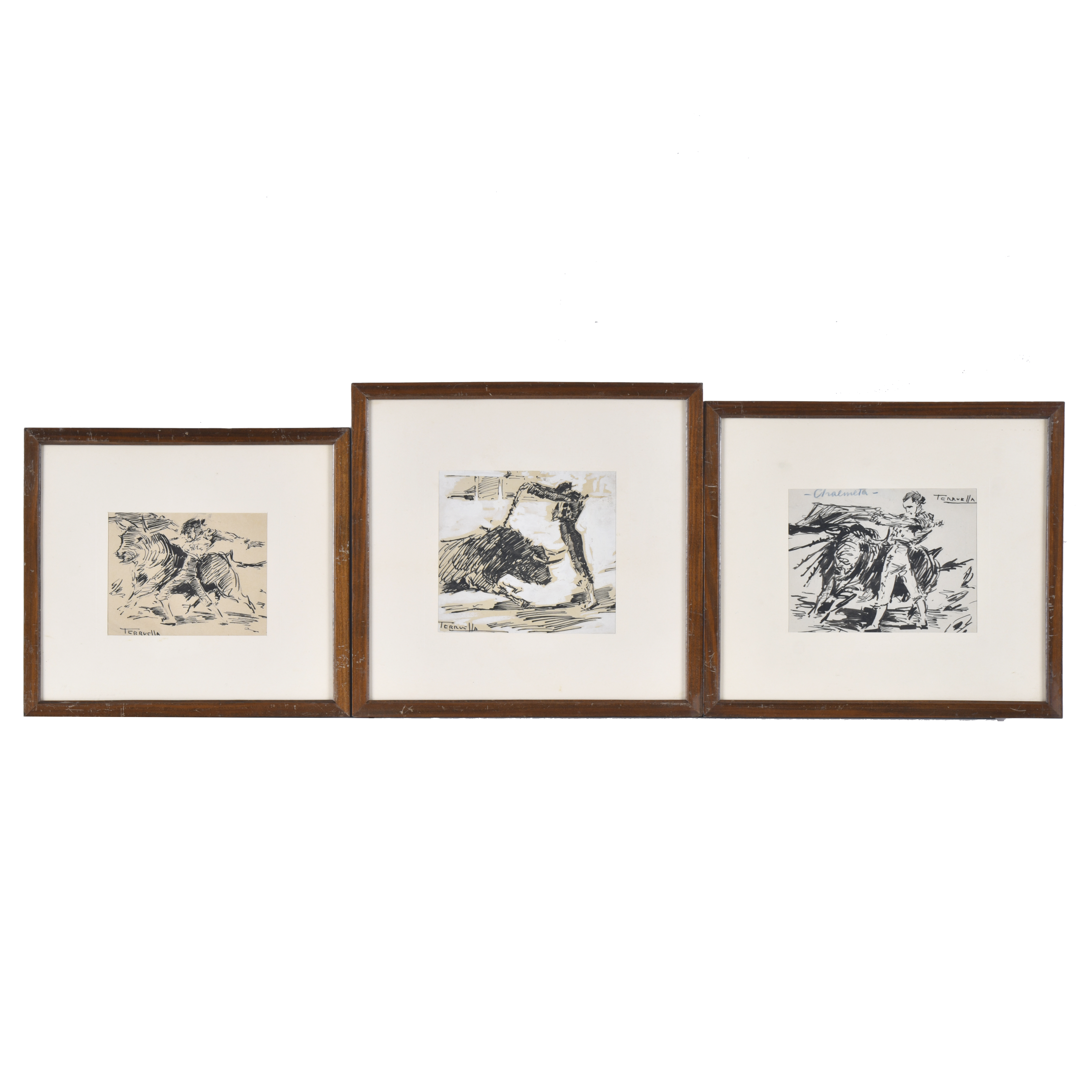 JOAQUIM TERRUELLA MATILLA (1891-1957). Conjunto de 3 dibujo