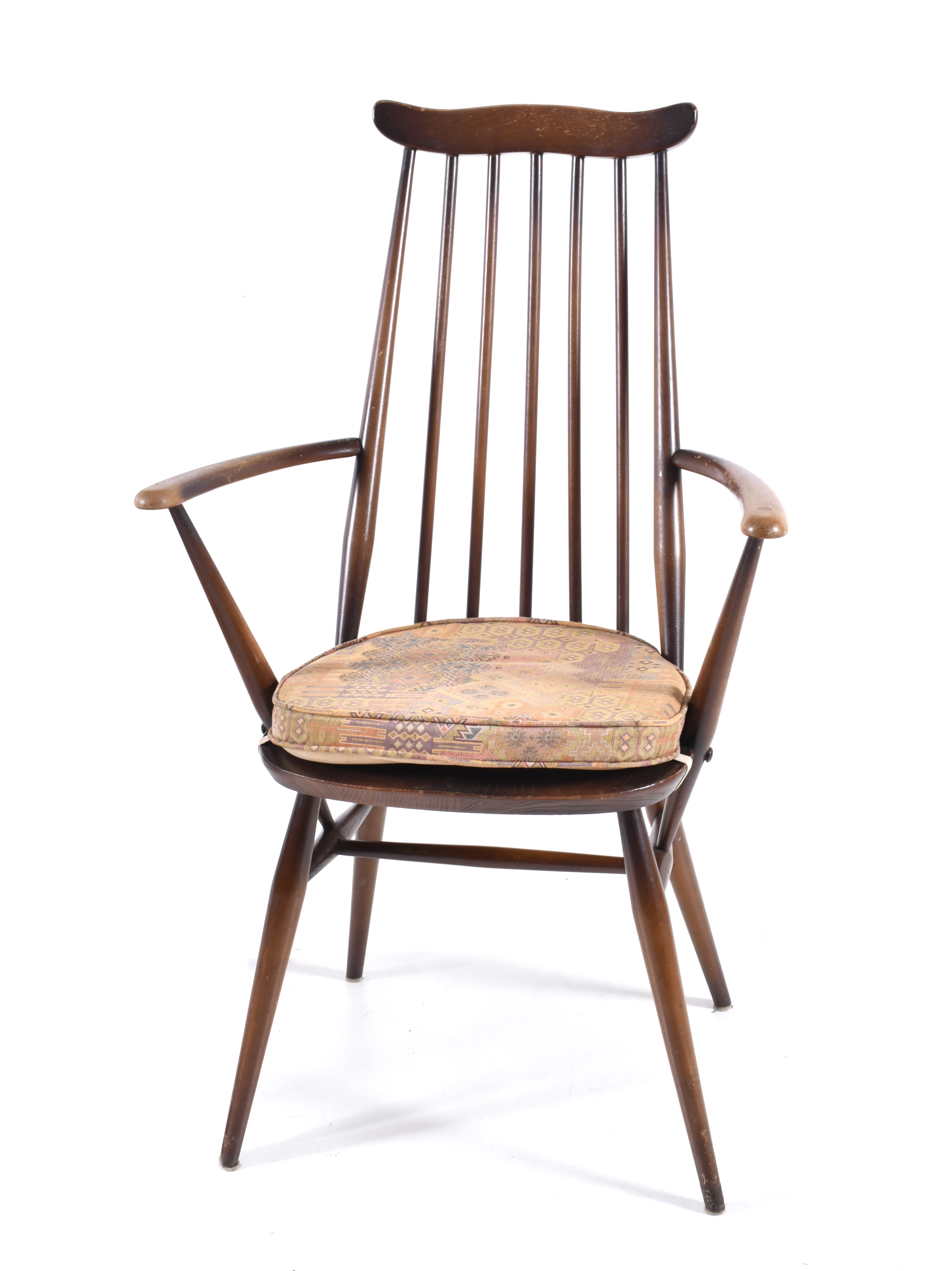 ERCOL.  Conjunto de cuatro sillas modelo "Ercol Goldsmith" 