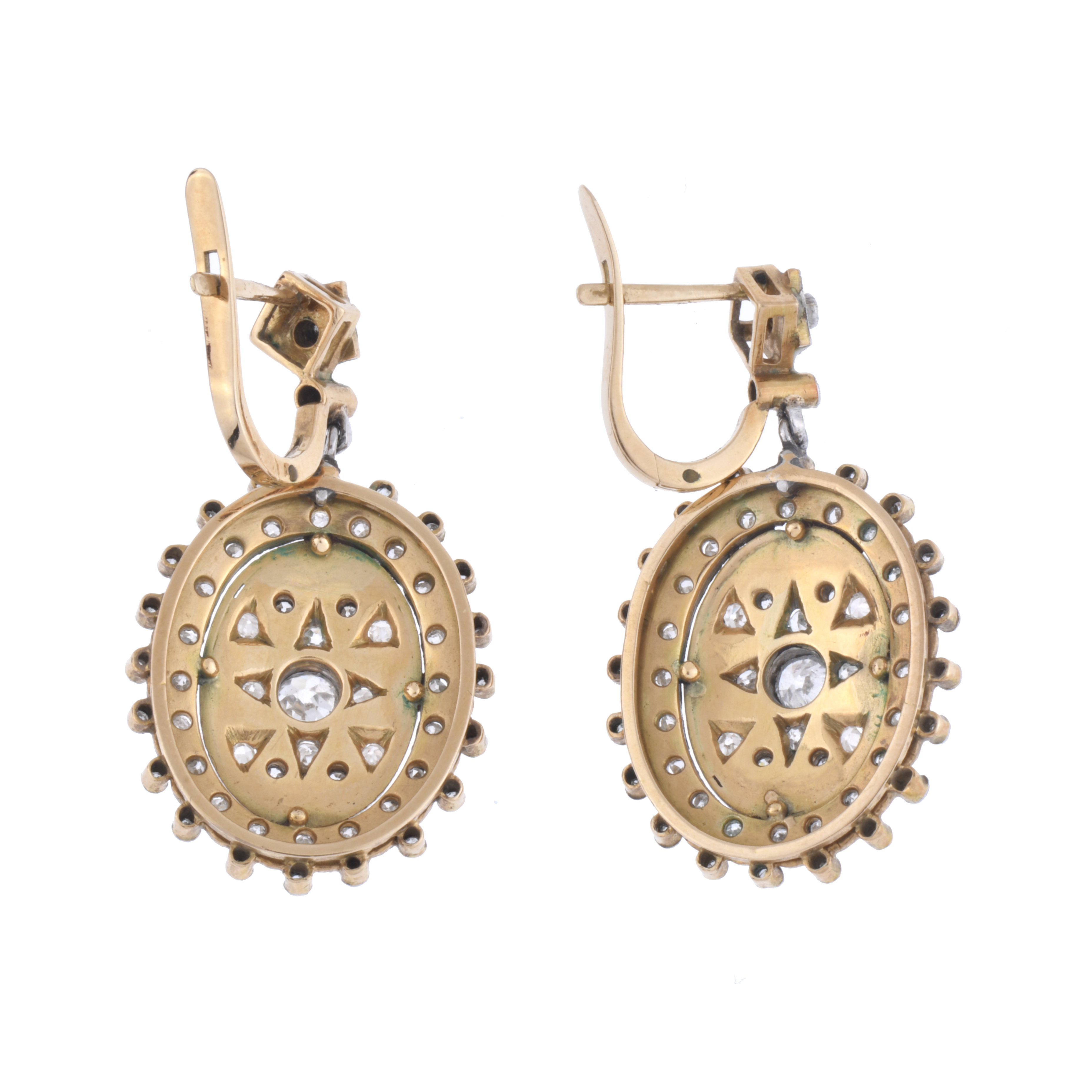 SUNYER. Pendientes con diamantes. Circa 1930