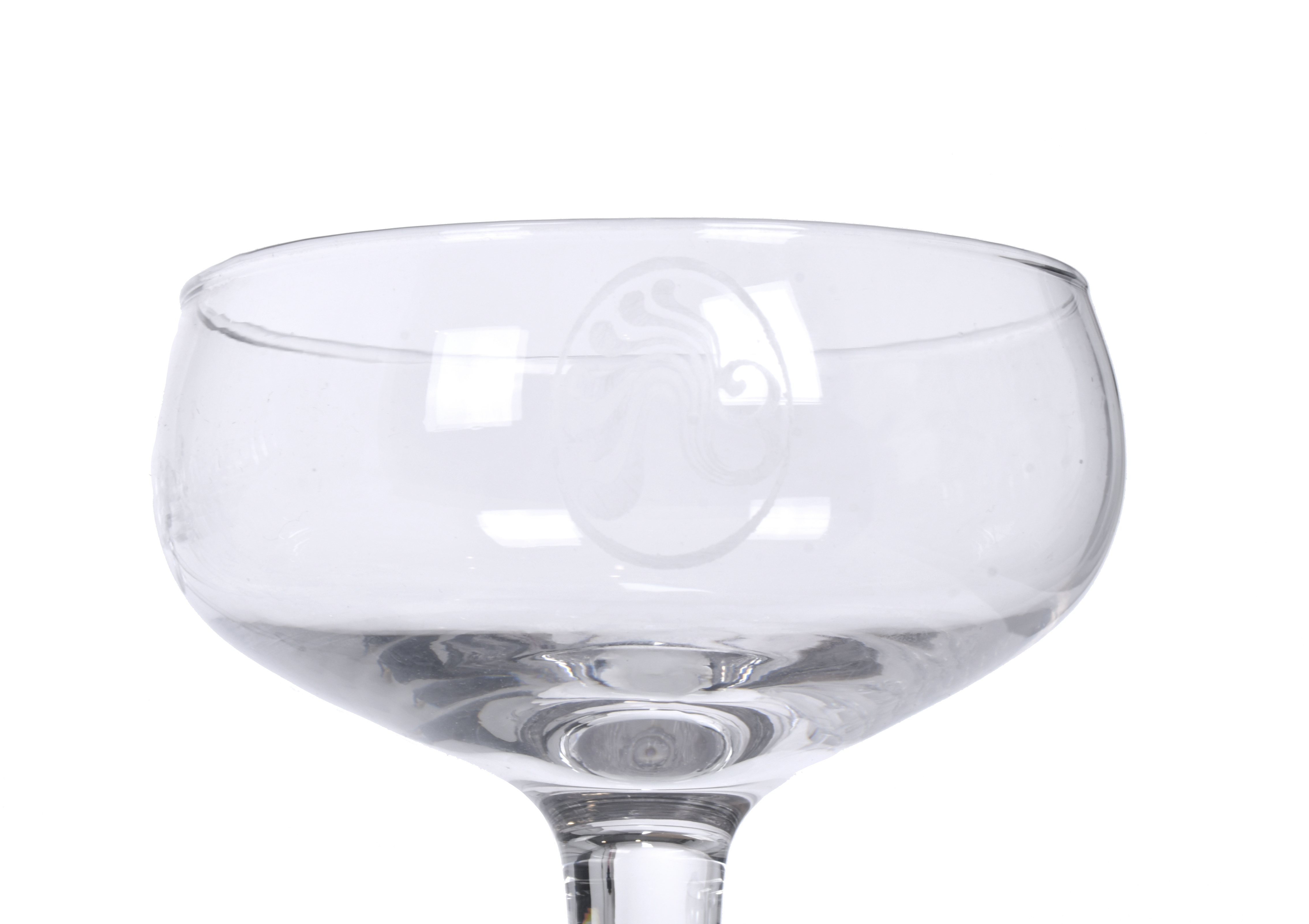 Conjunto de doce copas de cava de la discoteca Bocaccio.